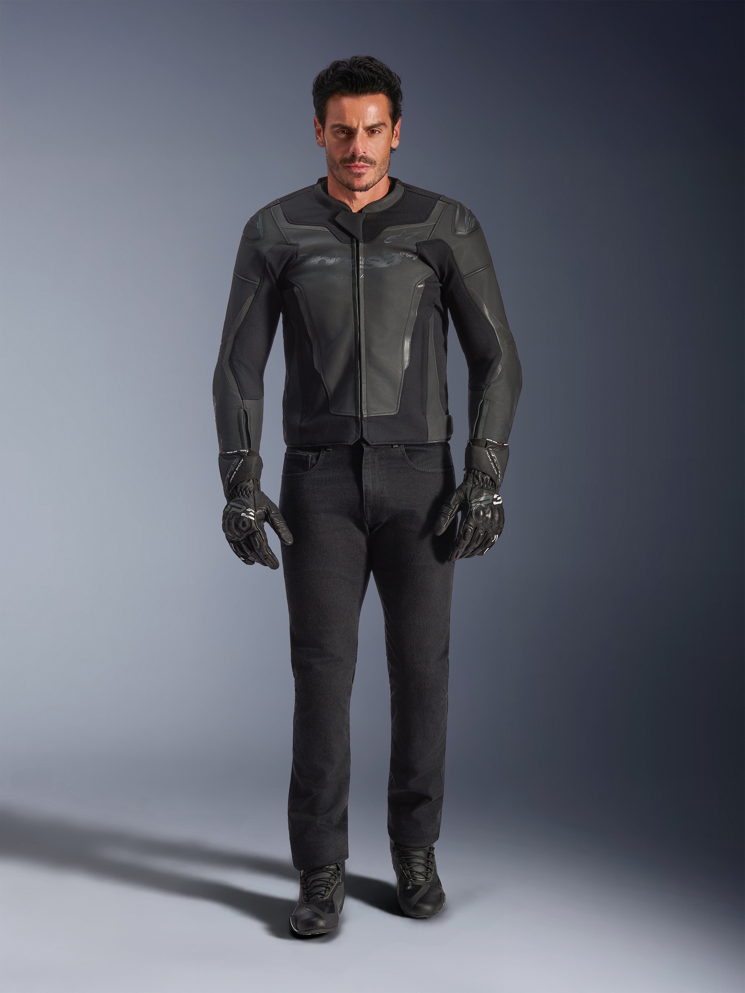 GP Force V2 - Black Motorcycle Jacket | Alpinestars®