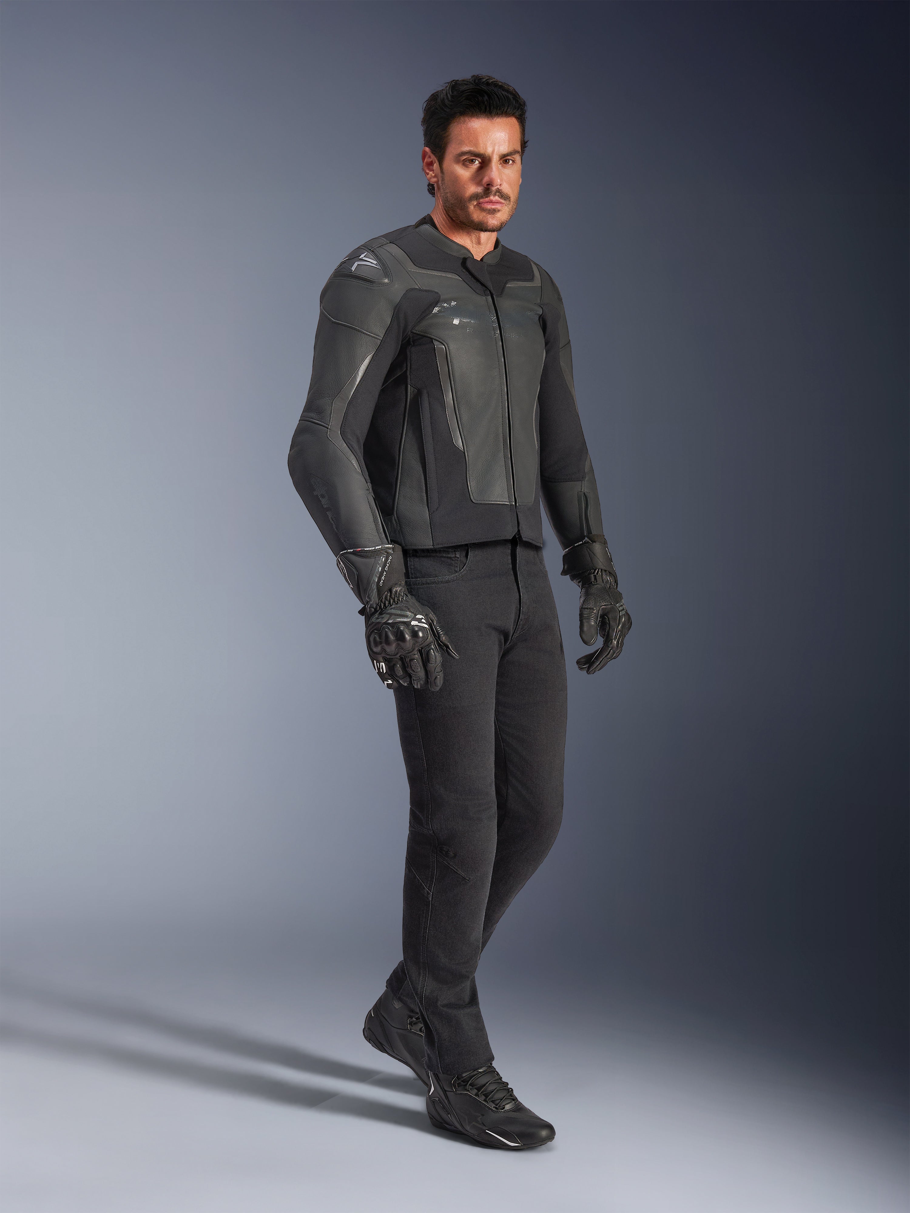 GP Force V2 - Black Motorcycle Jacket | Alpinestars®
