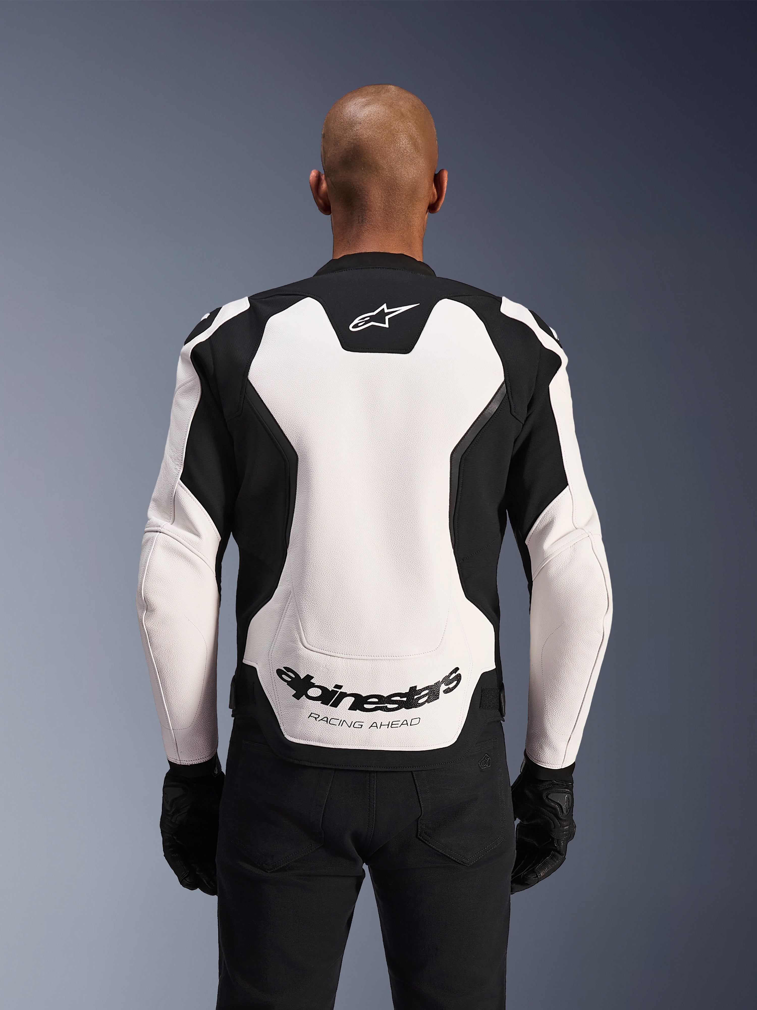 GP Force V2 Leather - Black Motorcycle Jacket | Alpinestars®