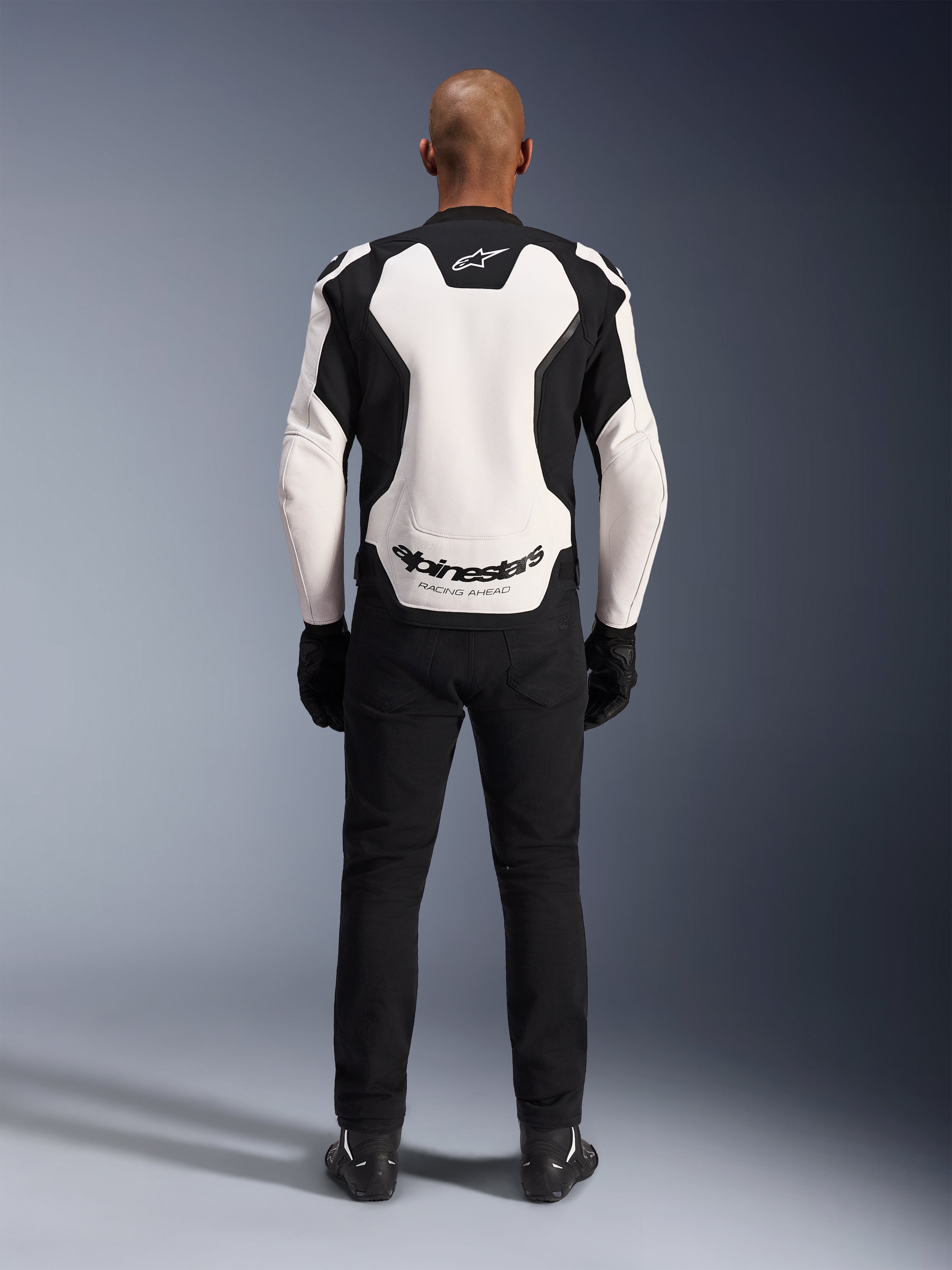 GP Force V2 Leather - Black Motorcycle Jacket | Alpinestars®
