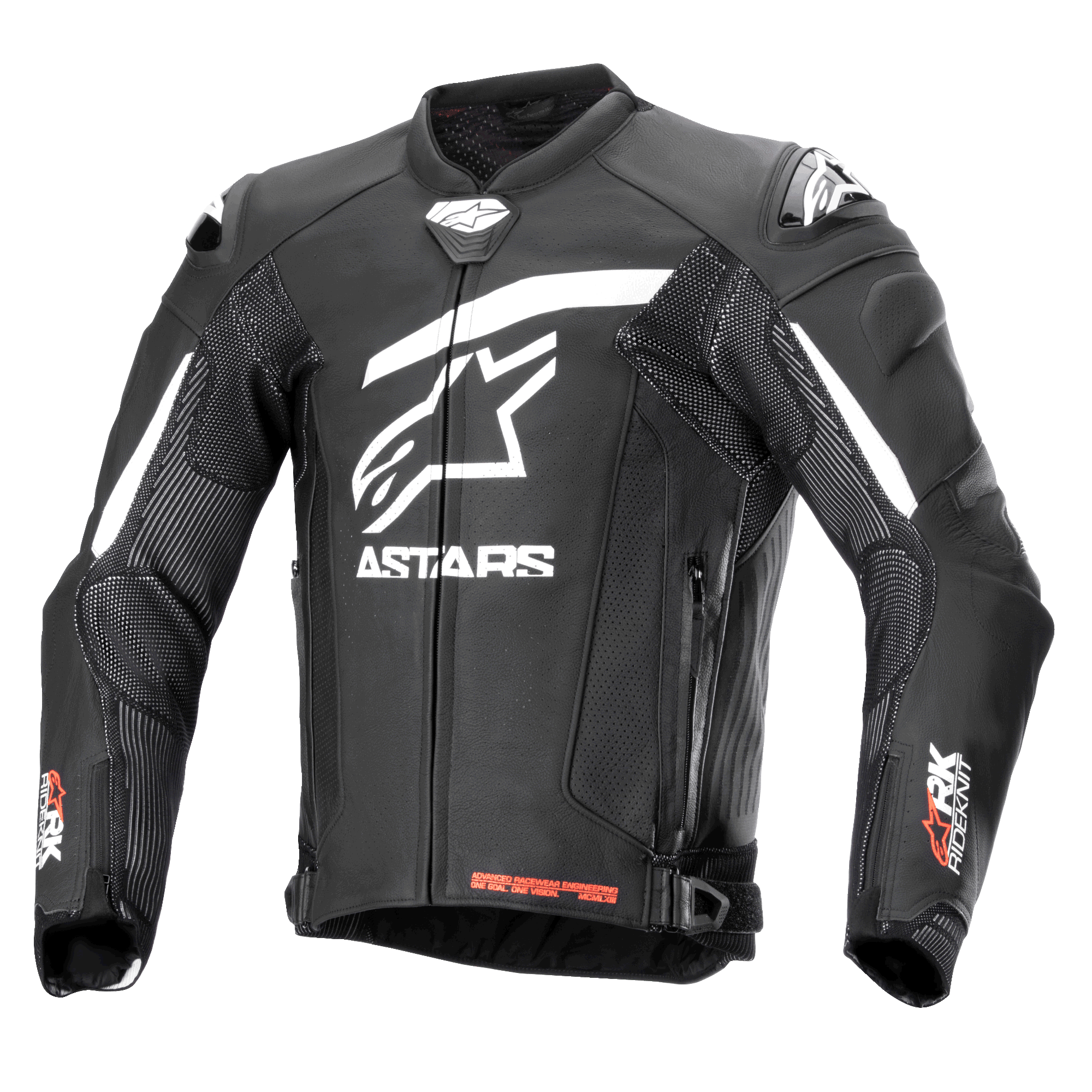 GP Plus R V4 Rideknit Leather Jacket - BLACK RACING/SPORT Jackets ...