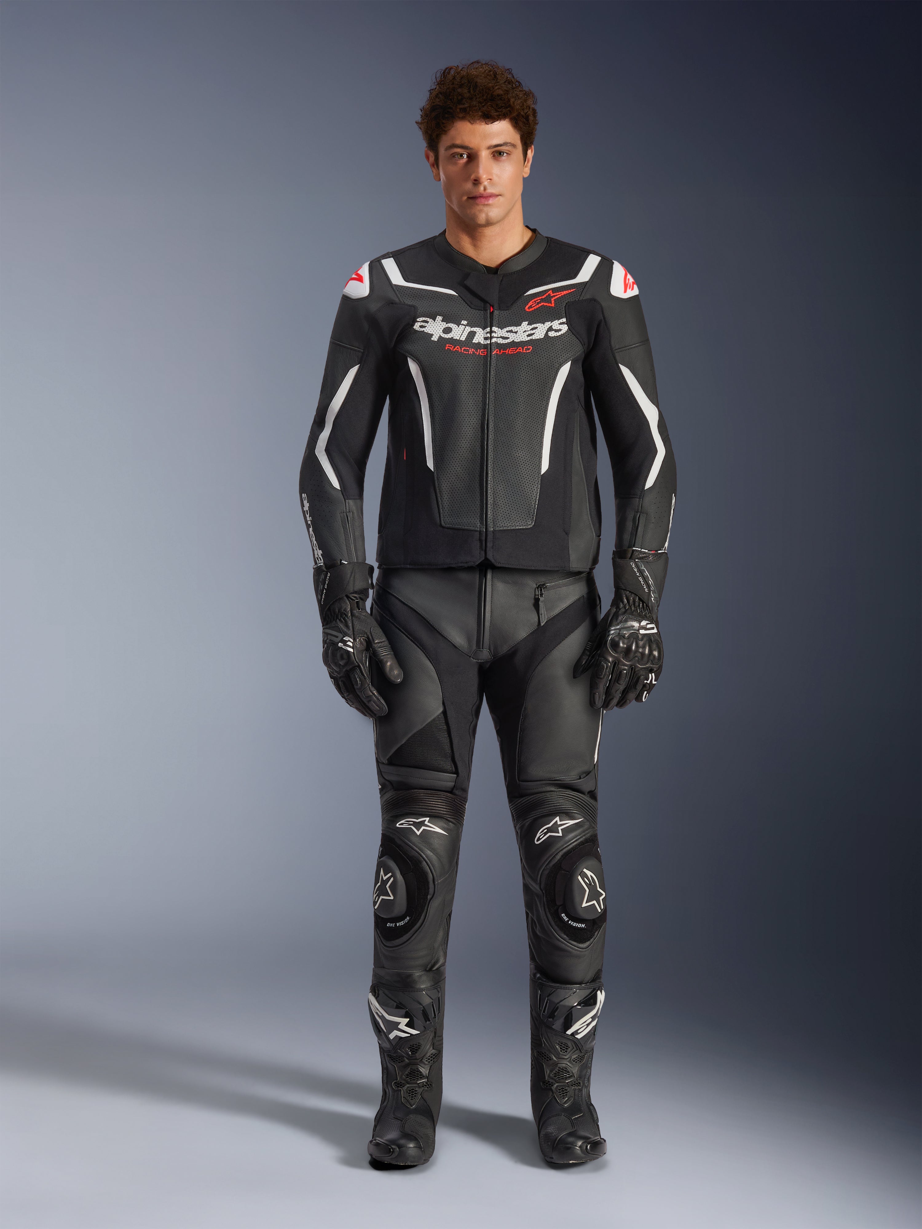 GP Force V2 Air - Black Motorcycle Jacket | Alpinestars®
