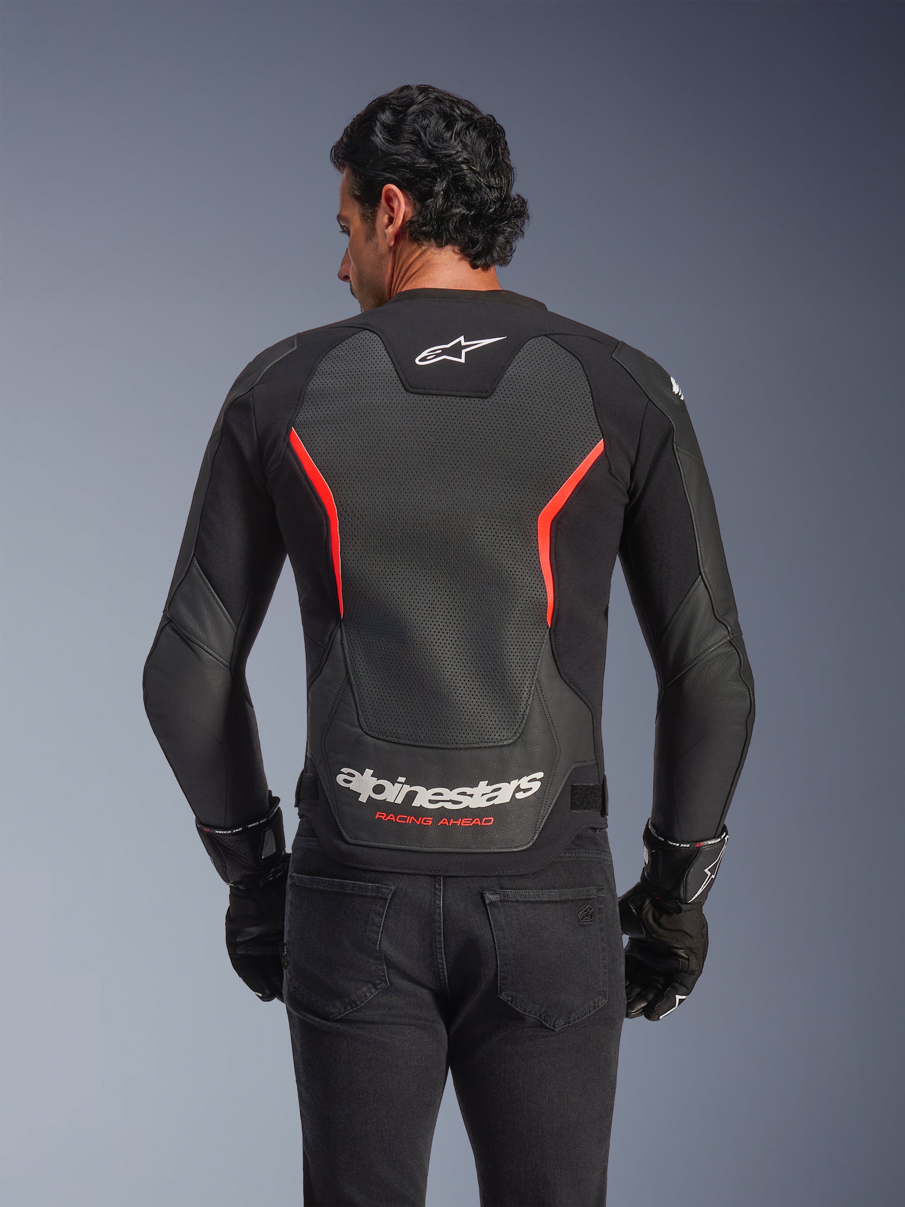 GP Force V2 Air - Black Motorcycle Jacket | Alpinestars®