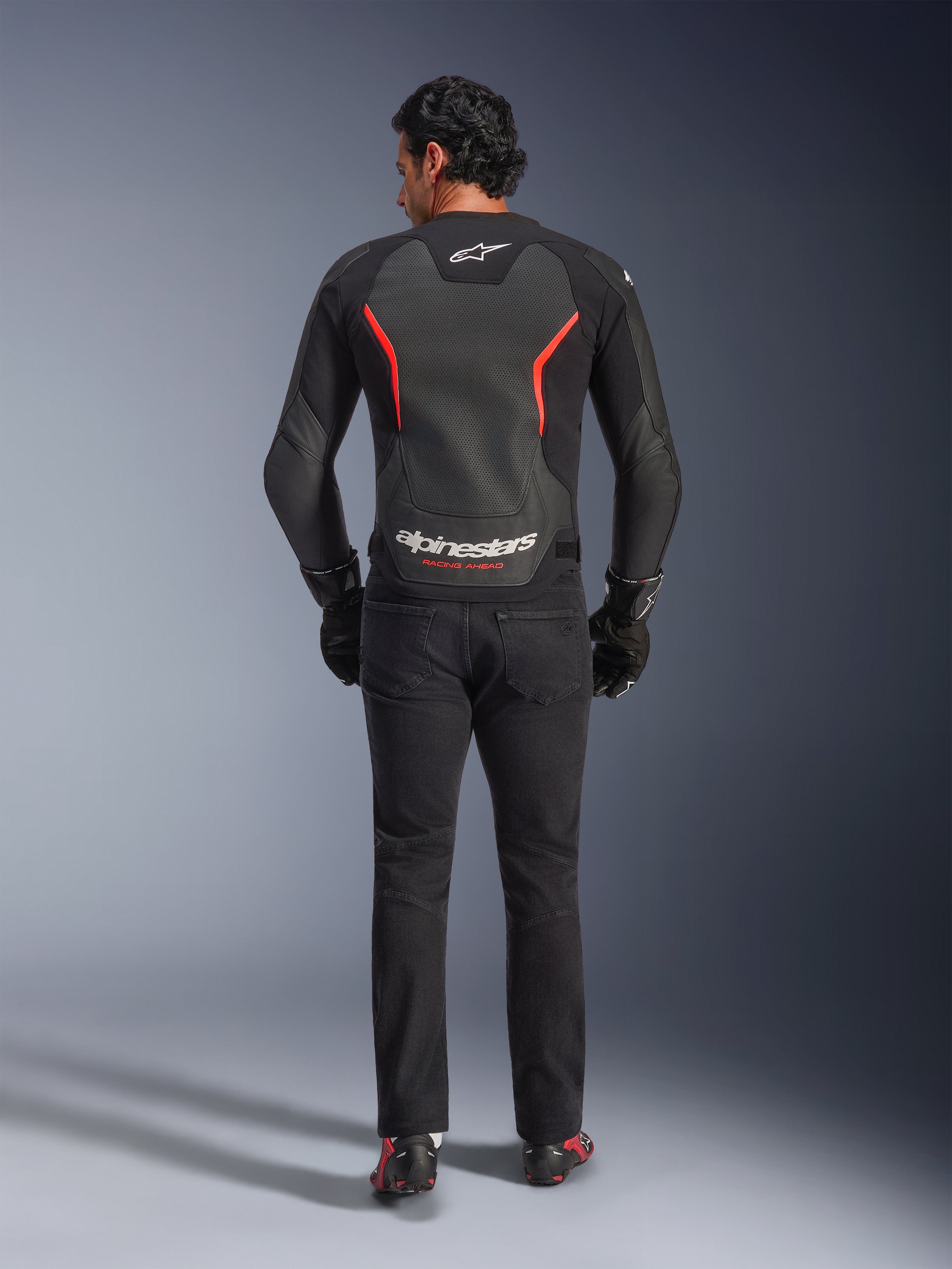 GP Force V2 Air - Black Motorcycle Jacket | Alpinestars®
