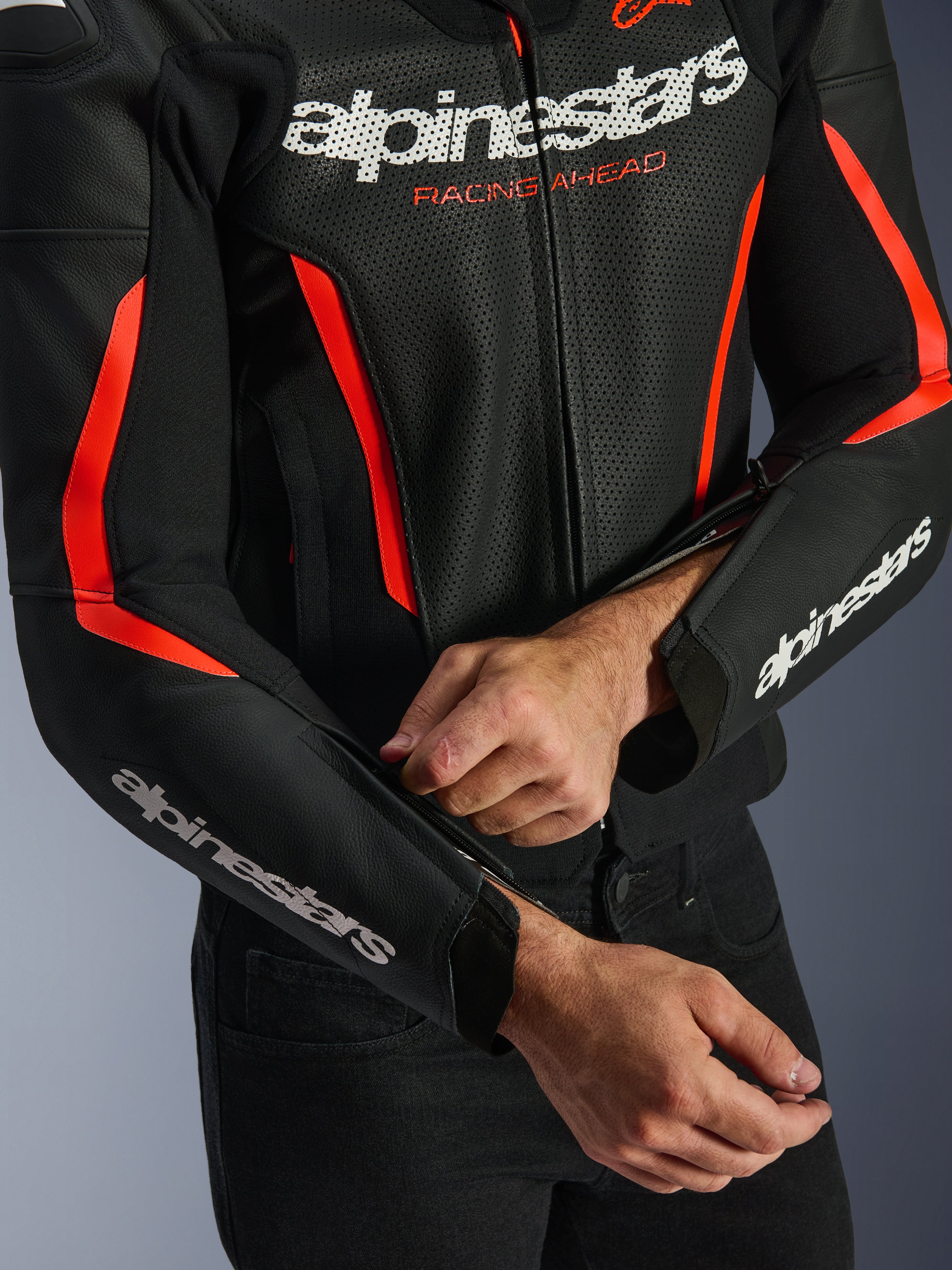 GP Force V2 Air - Black Motorcycle Jacket | Alpinestars®