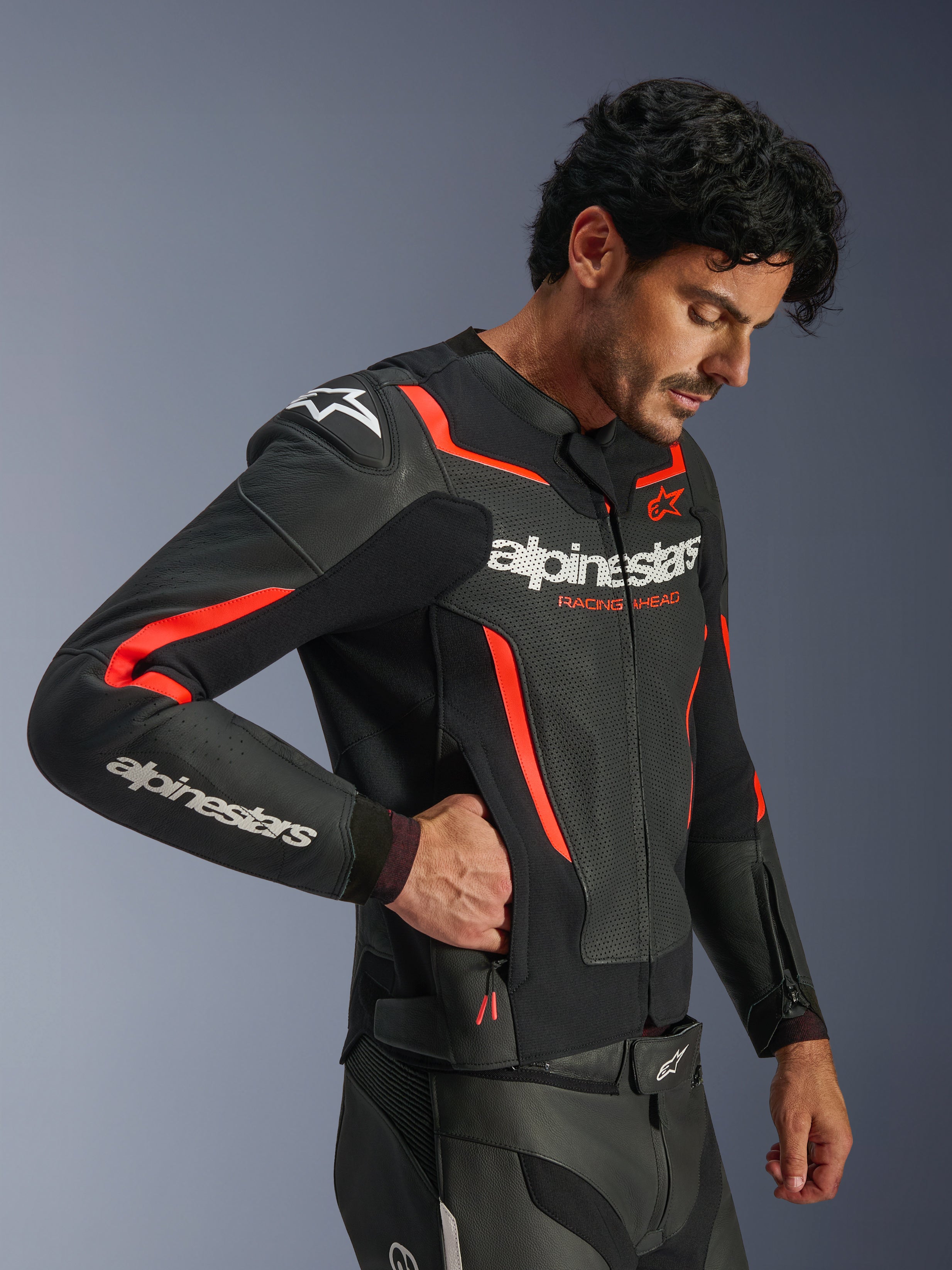 GP Force V2 Air - Black Motorcycle Jacket | Alpinestars®
