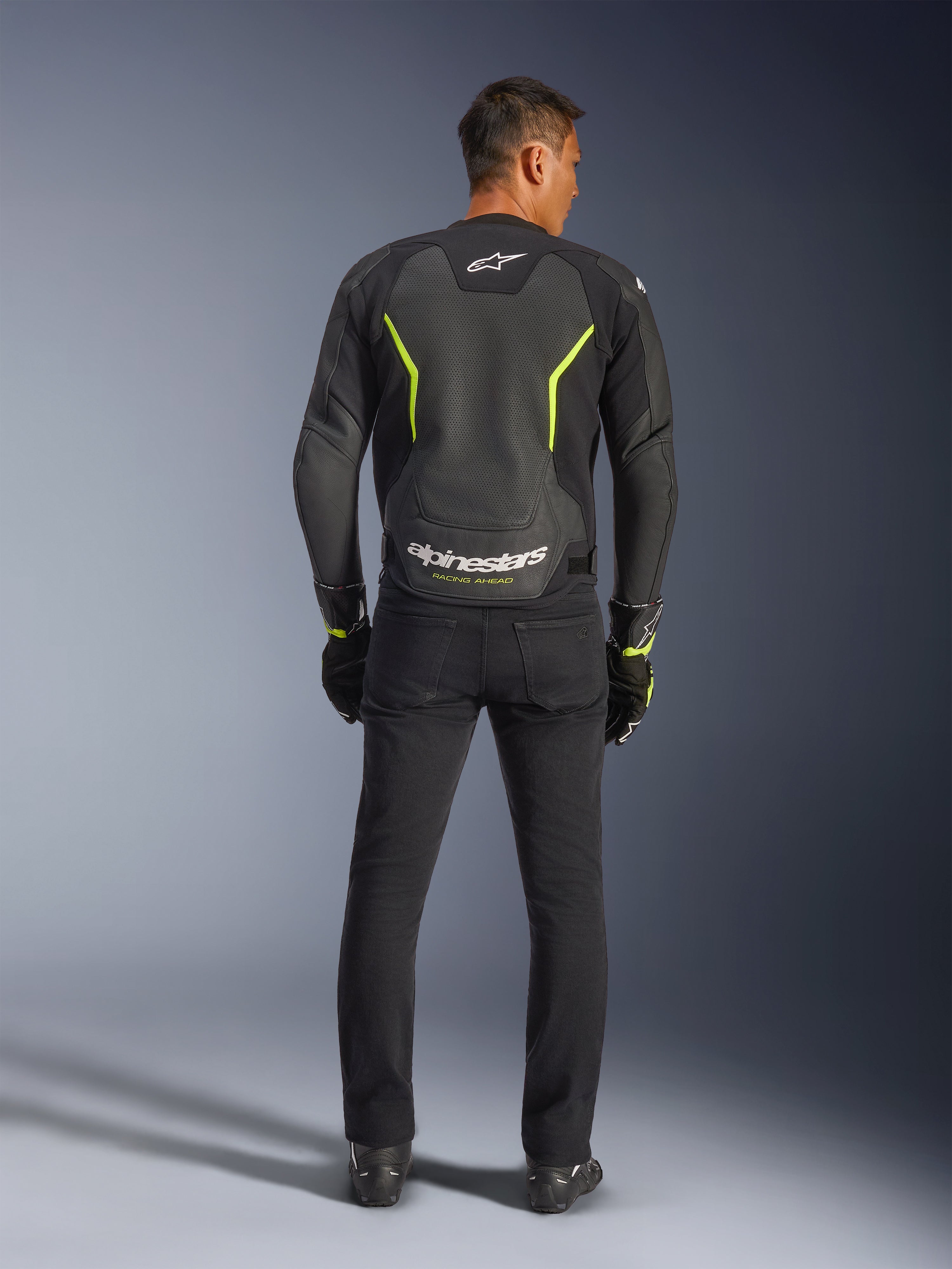 GP Force V2 Air - Black Motorcycle Jacket | Alpinestars®