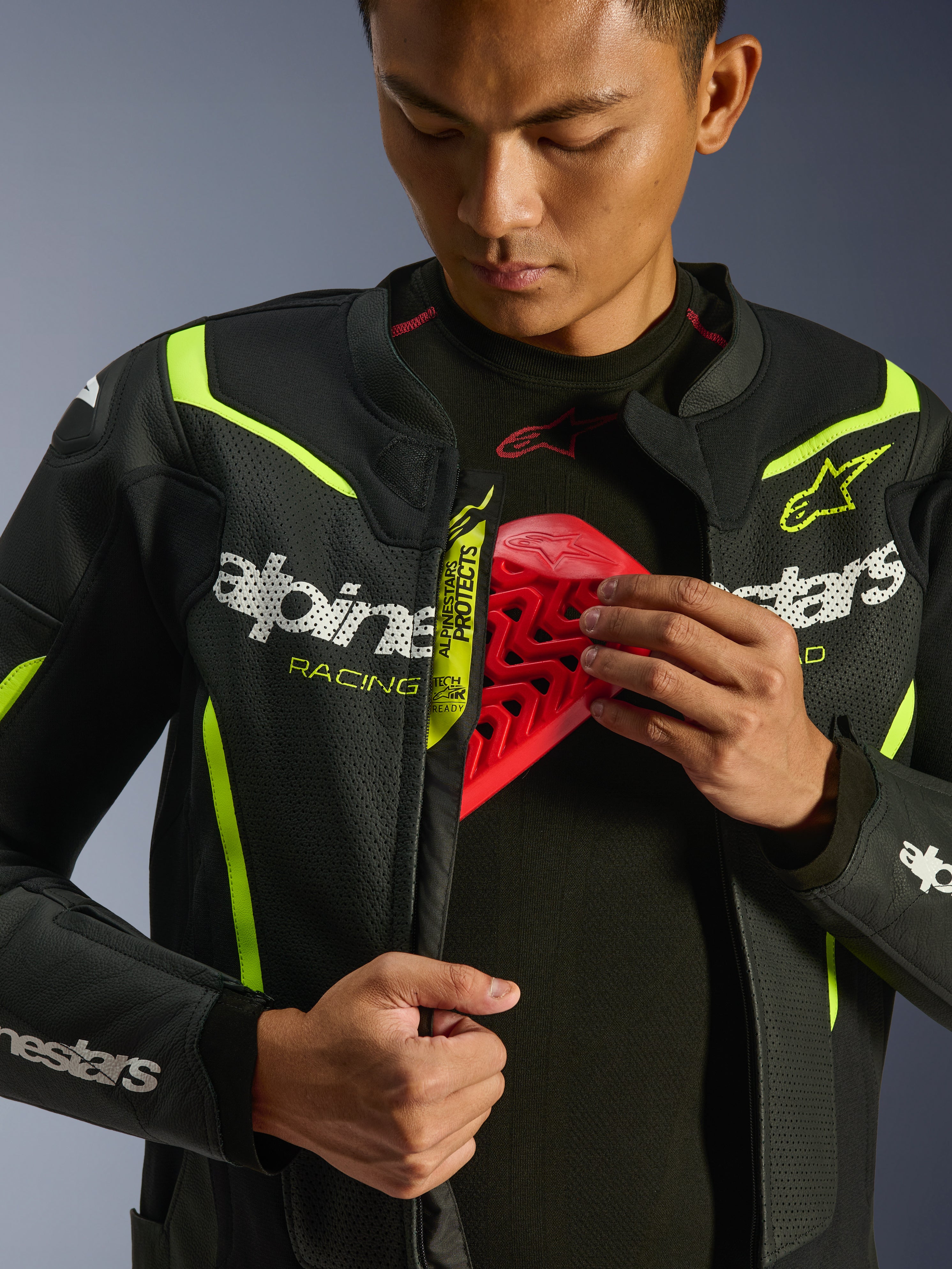 GP Force V2 Air - Black Motorcycle Jacket | Alpinestars®
