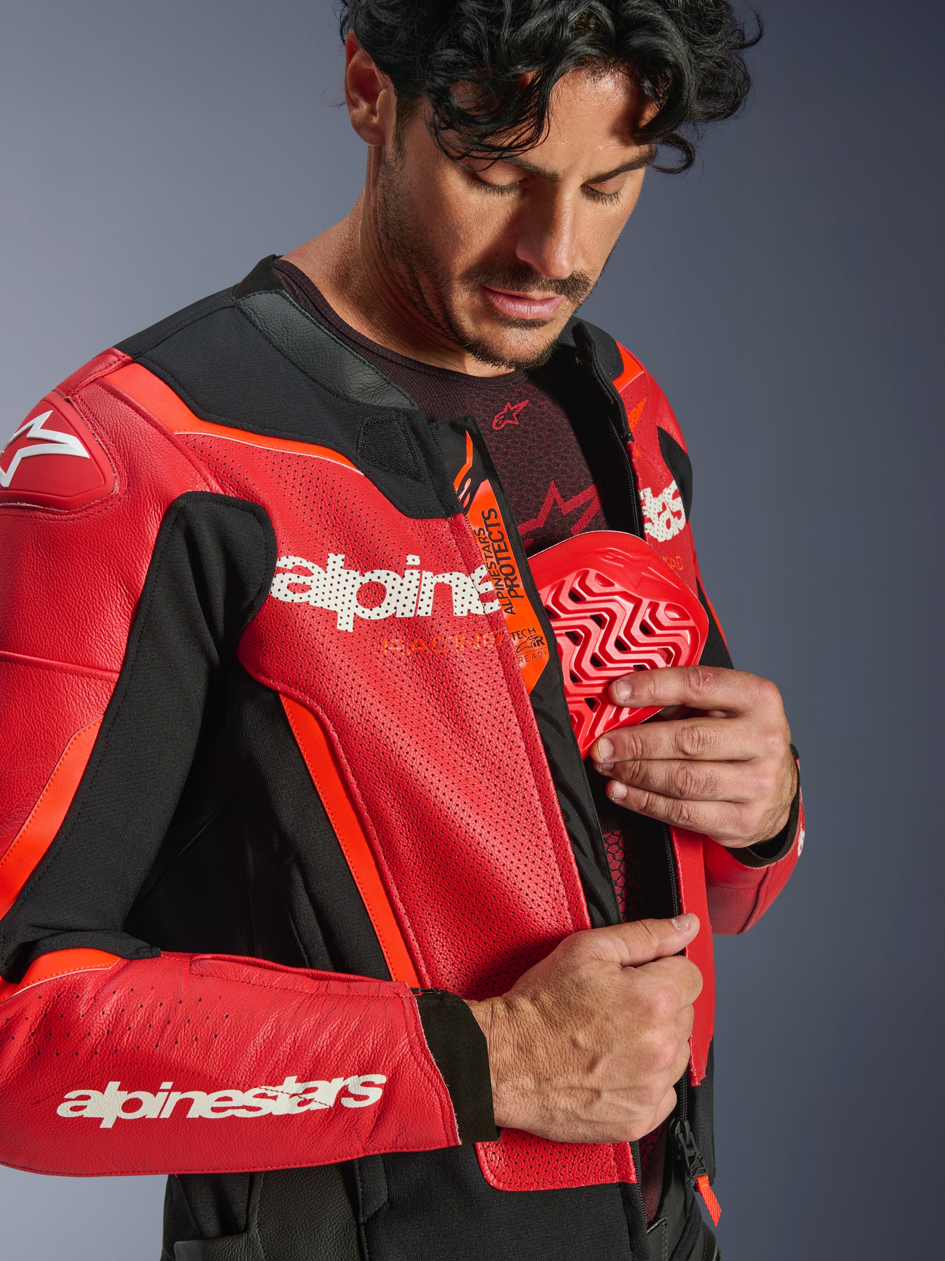 GP Force V2 Air - Red Motorcycle Jacket | Alpinestars®