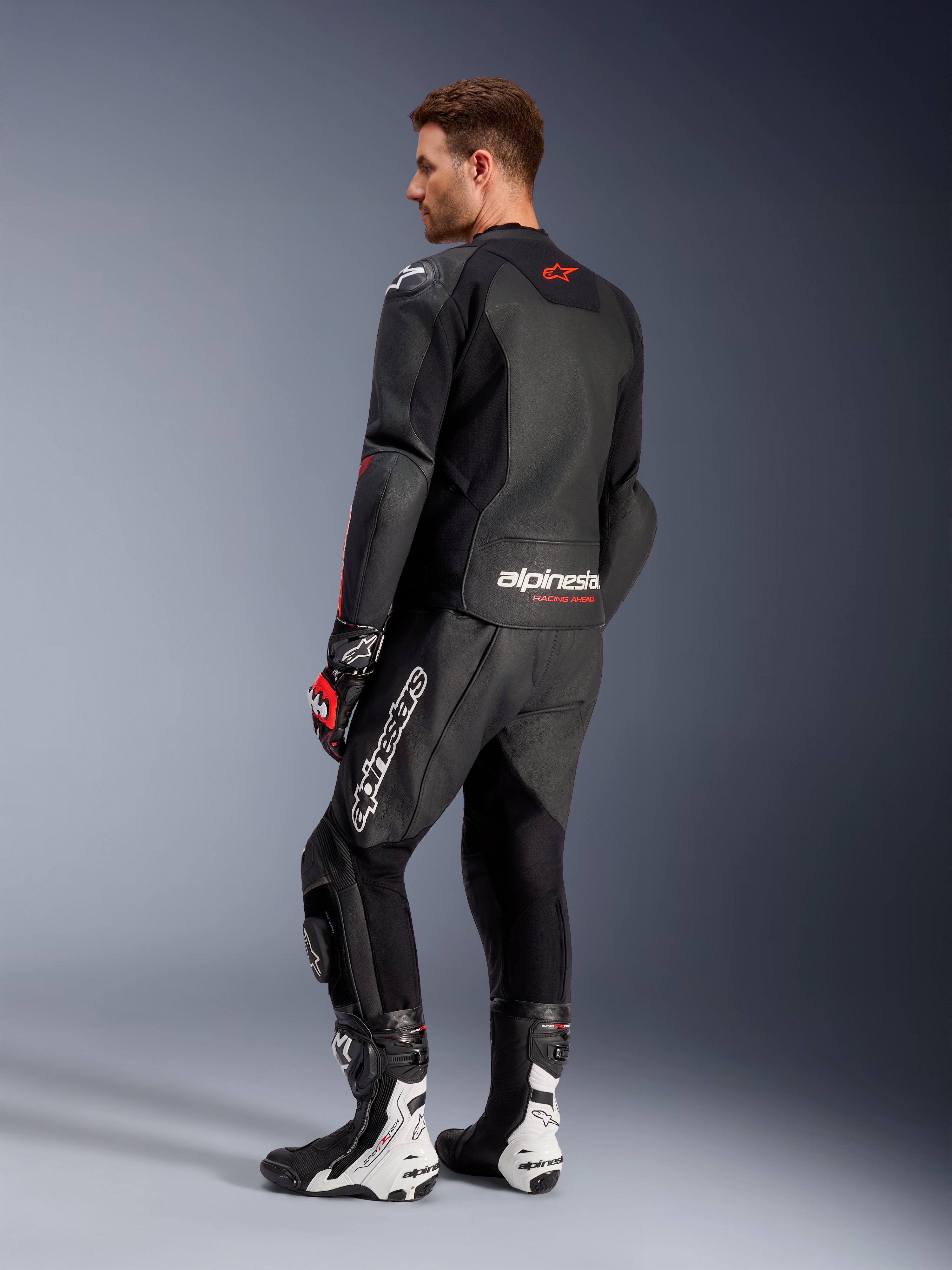Faster V3 - Black Motorcycle Jacket | Alpinestars®