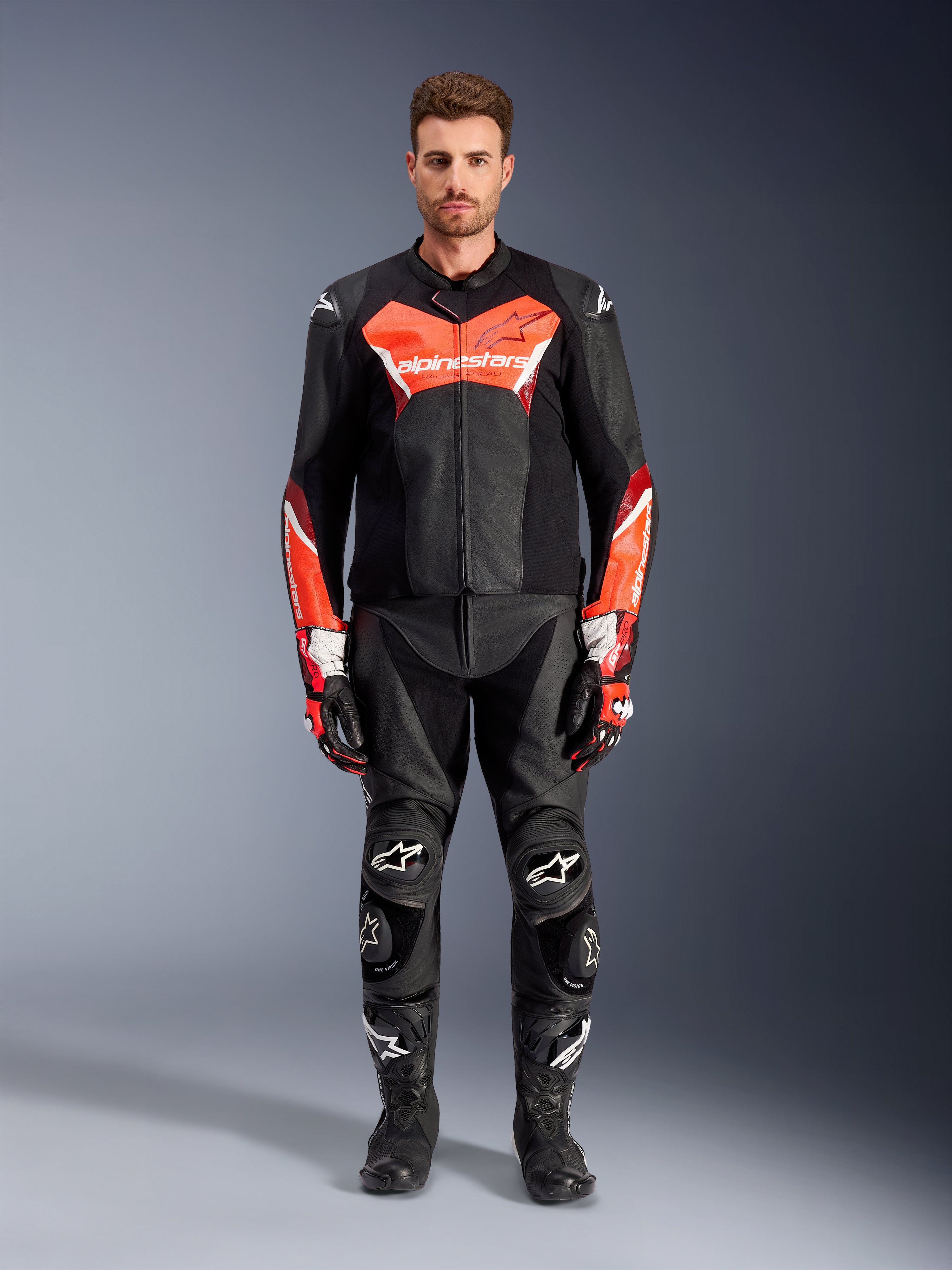 Faster V3 - Black Motorcycle Jacket | Alpinestars®