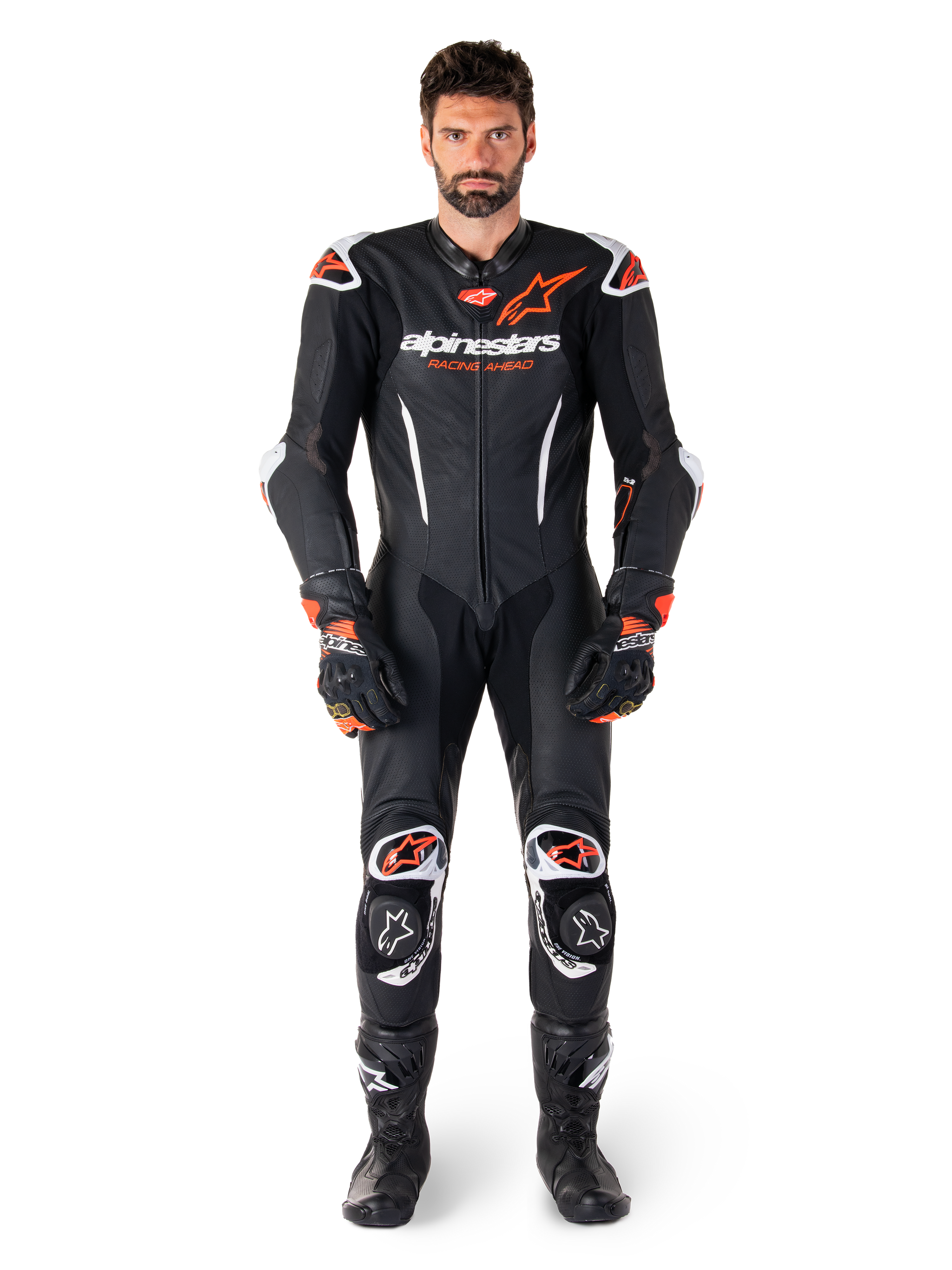 GP-R7 One Piece Leather Suit BLACK RACING/SPORT Suits