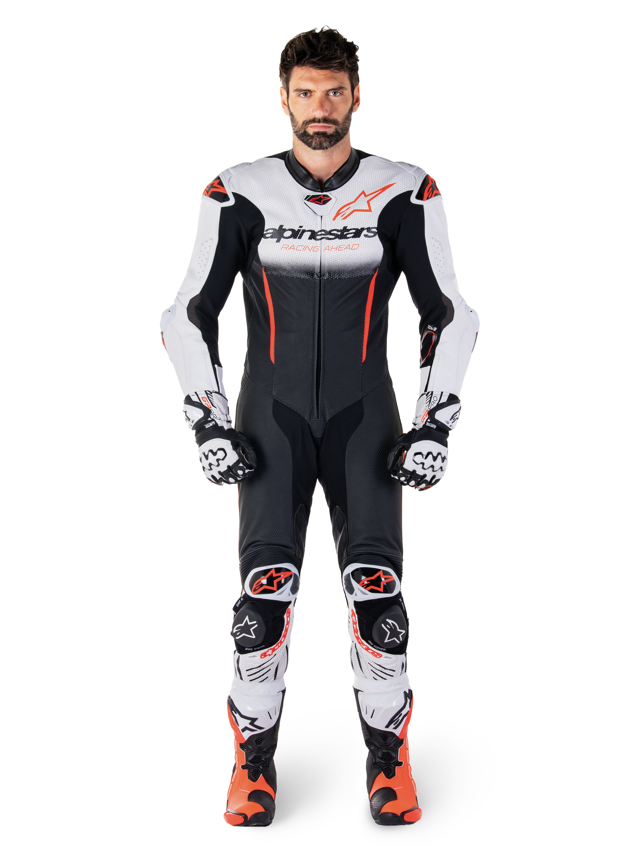 GP-R7 One Piece - White Motorcycle Suit | Alpinestars® GP-R7 One Piece - White Motorcycle Suit | Alpinestars®