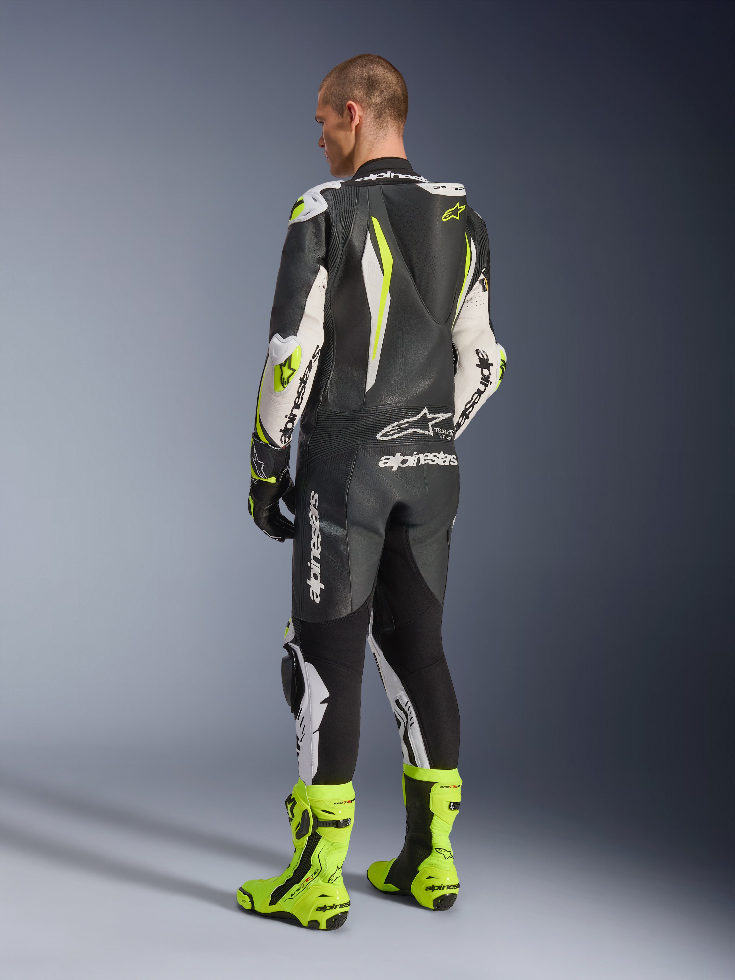 GP Tech V5 - Black Motorcycle Suit | Alpinestars®