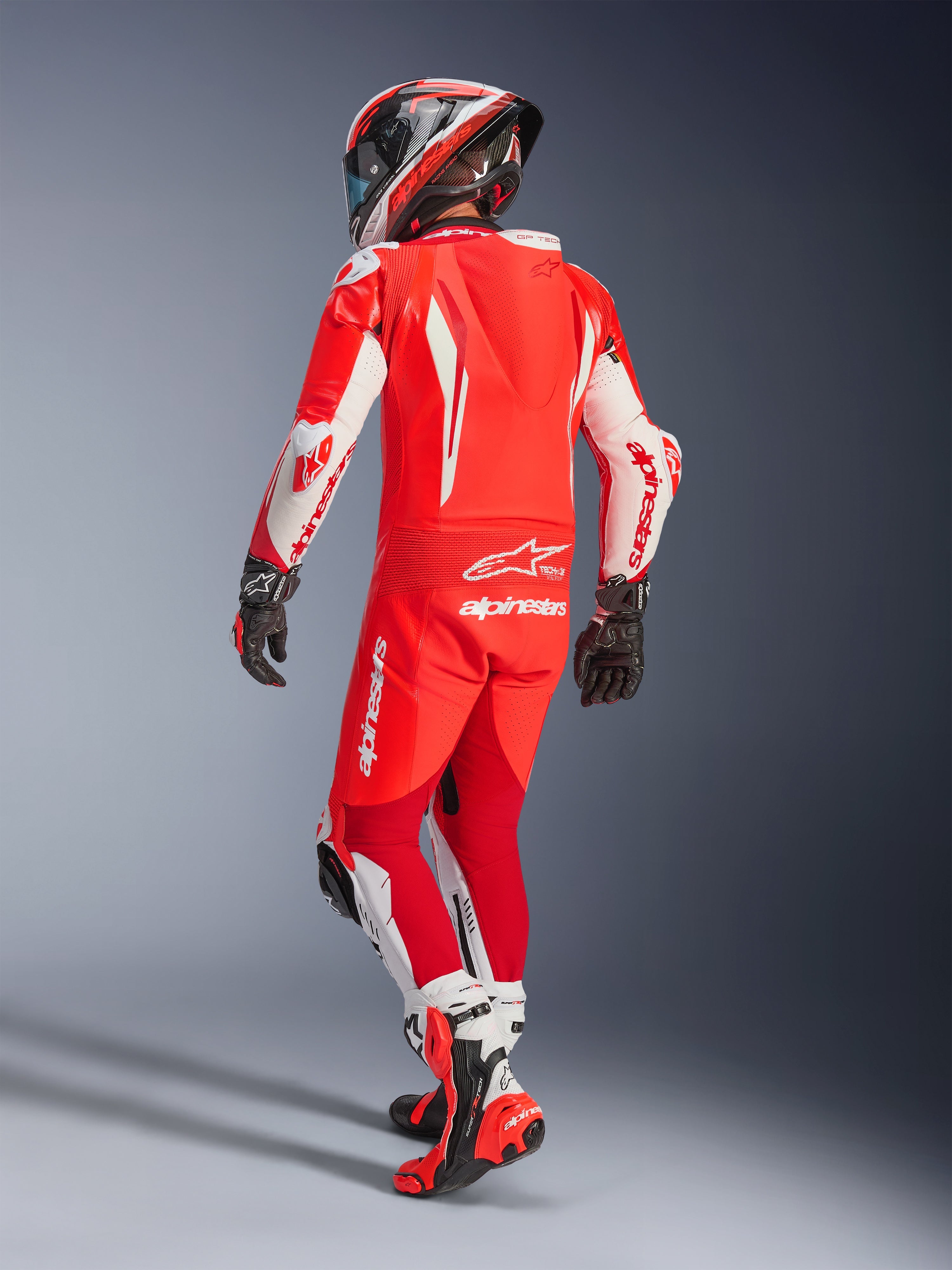 GP Tech V5 One Piece - Red Motorcycle Suit | Alpinestars®