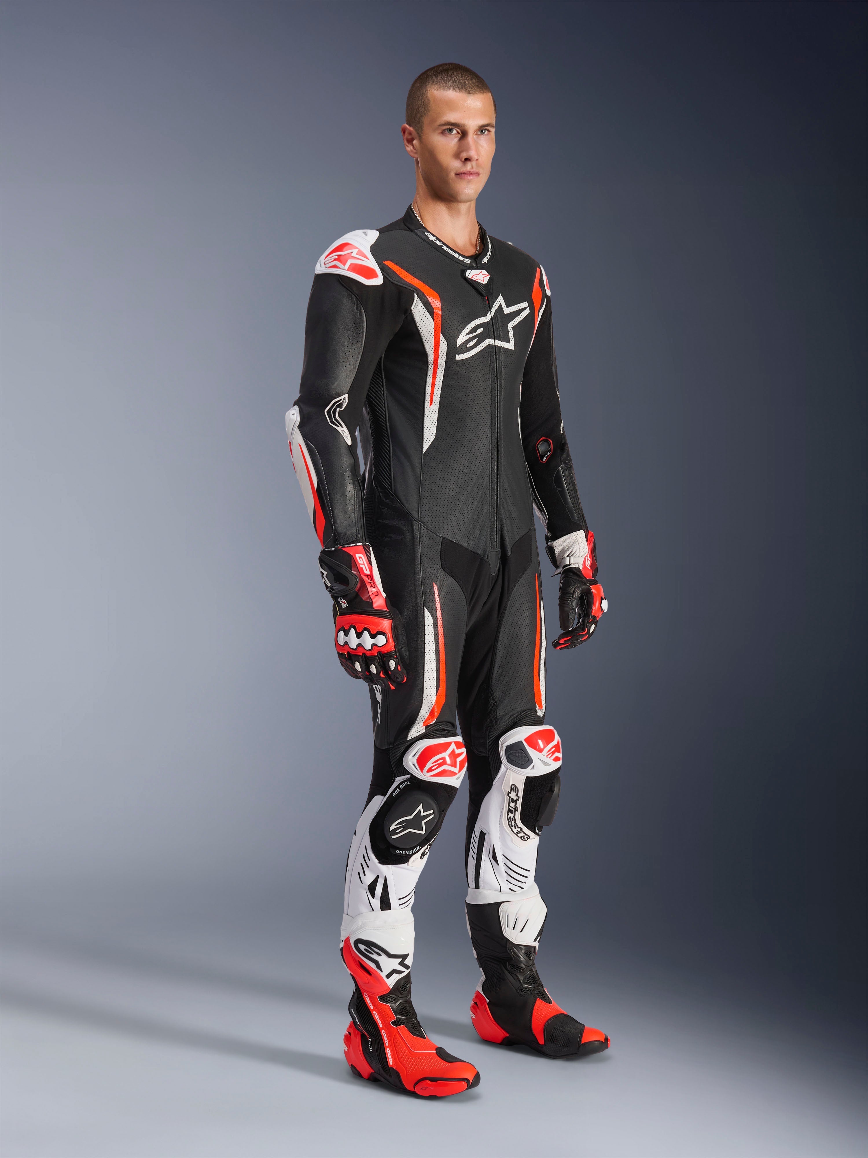 GP Tech V5 - Black Motorcycle Suit | Alpinestars®