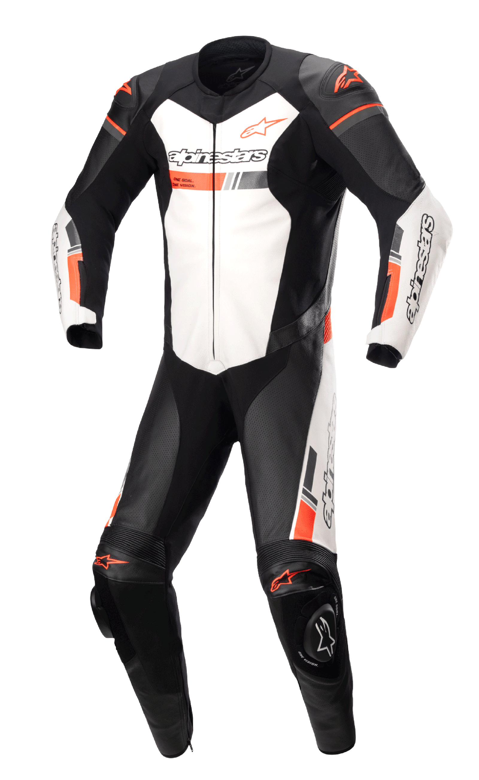 GP Force Chaser One Piece Leather Suit - WHITE RACING/SPORT Suits GP Force Chaser One Piece Leather Suit - WHITE RACING/SPORT Suits