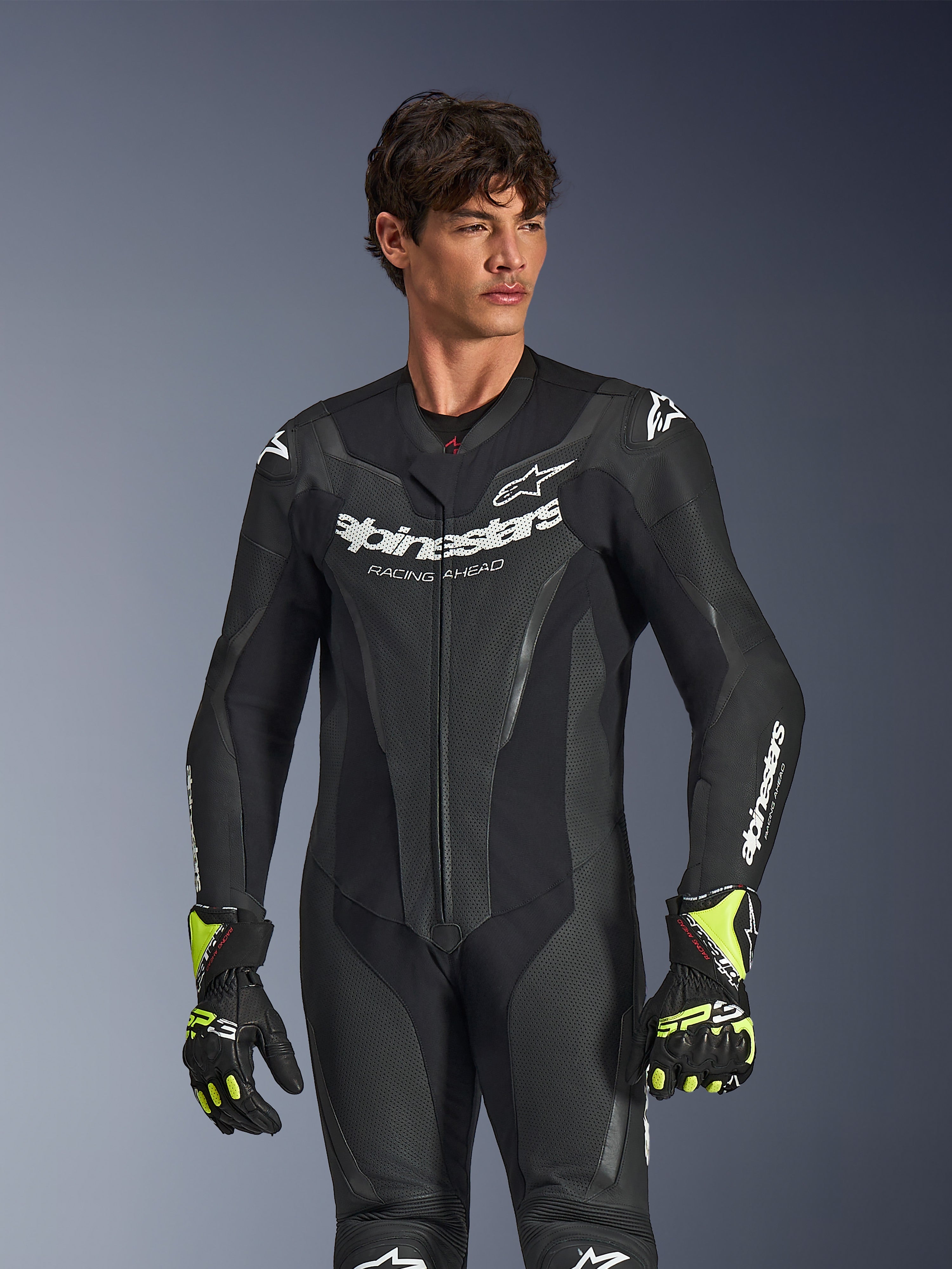 GP Force V2 1-Piece - Black Motorcycle Suit | Alpinestars® GP Force V2 1-Piece - Black Motorcycle Suit | Alpinestars®