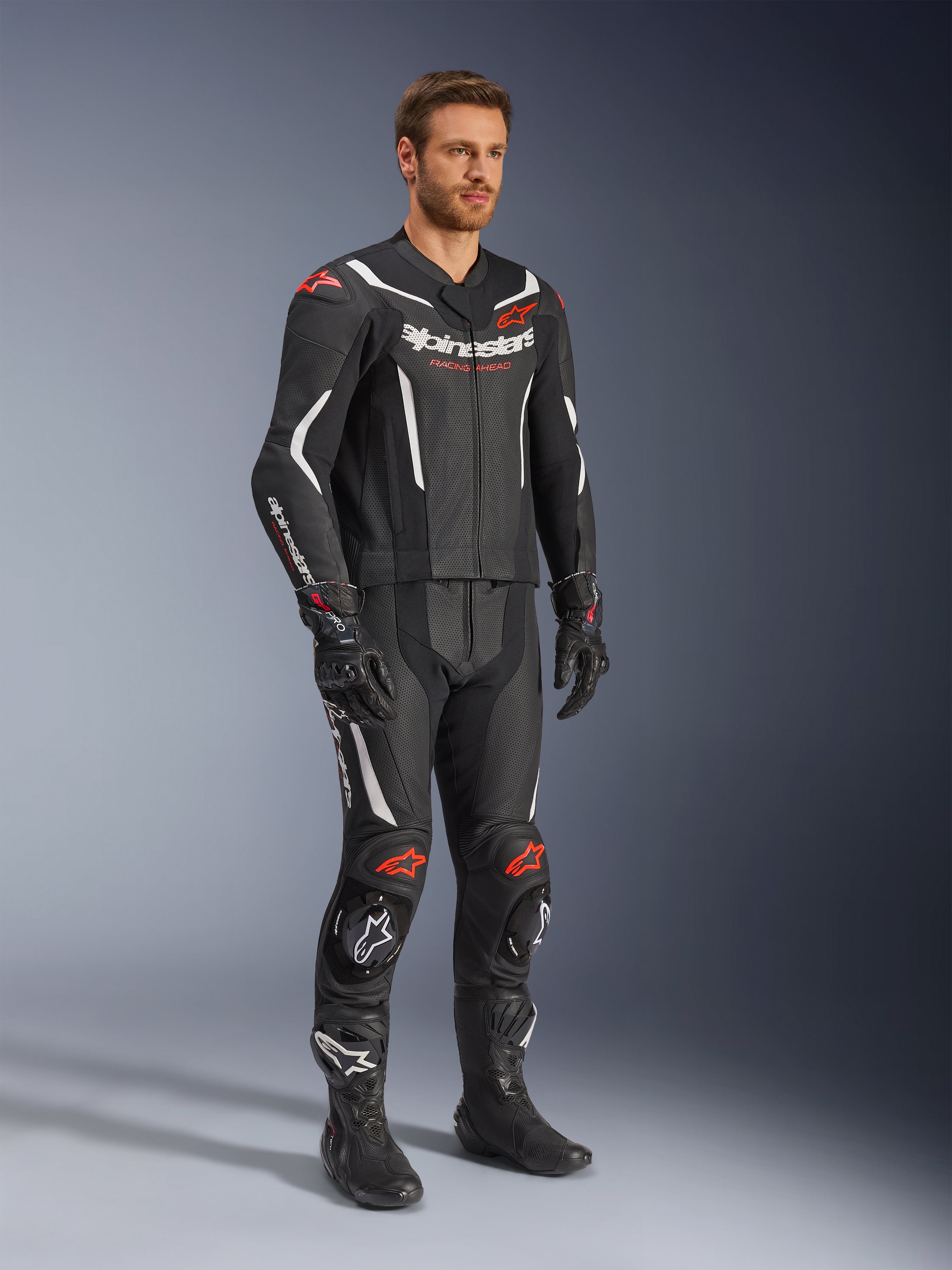 GP Force V2 2Piece - Red Motorcycle Suit | Alpinestars®