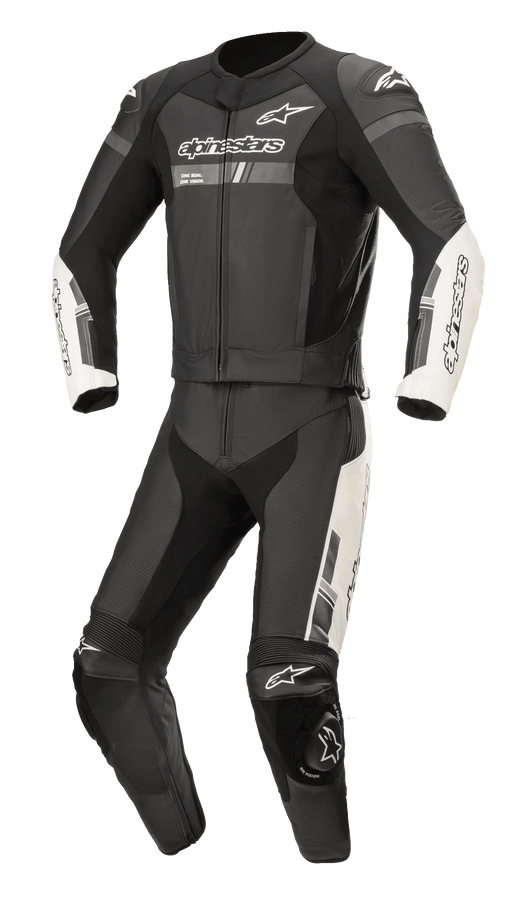 Veste En Cuir Moto Alpinestars GP Force V2 - Taille 52, Cuir Bovin Souple, Protections Nucleon, Compatible Tech-Air