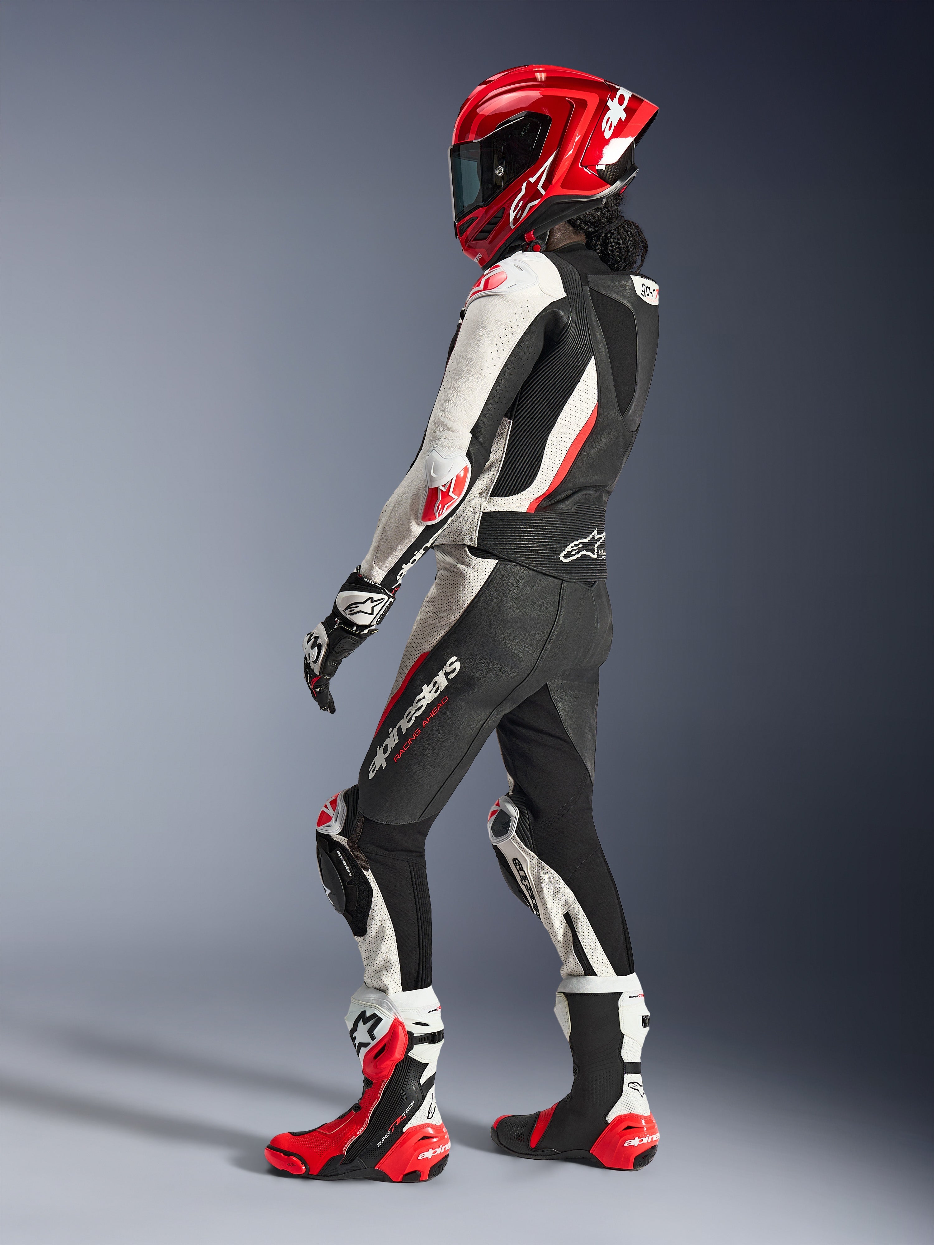Stella GP-R7 Leather 2Piece - Red Motorcycle Suit | Alpinestars®