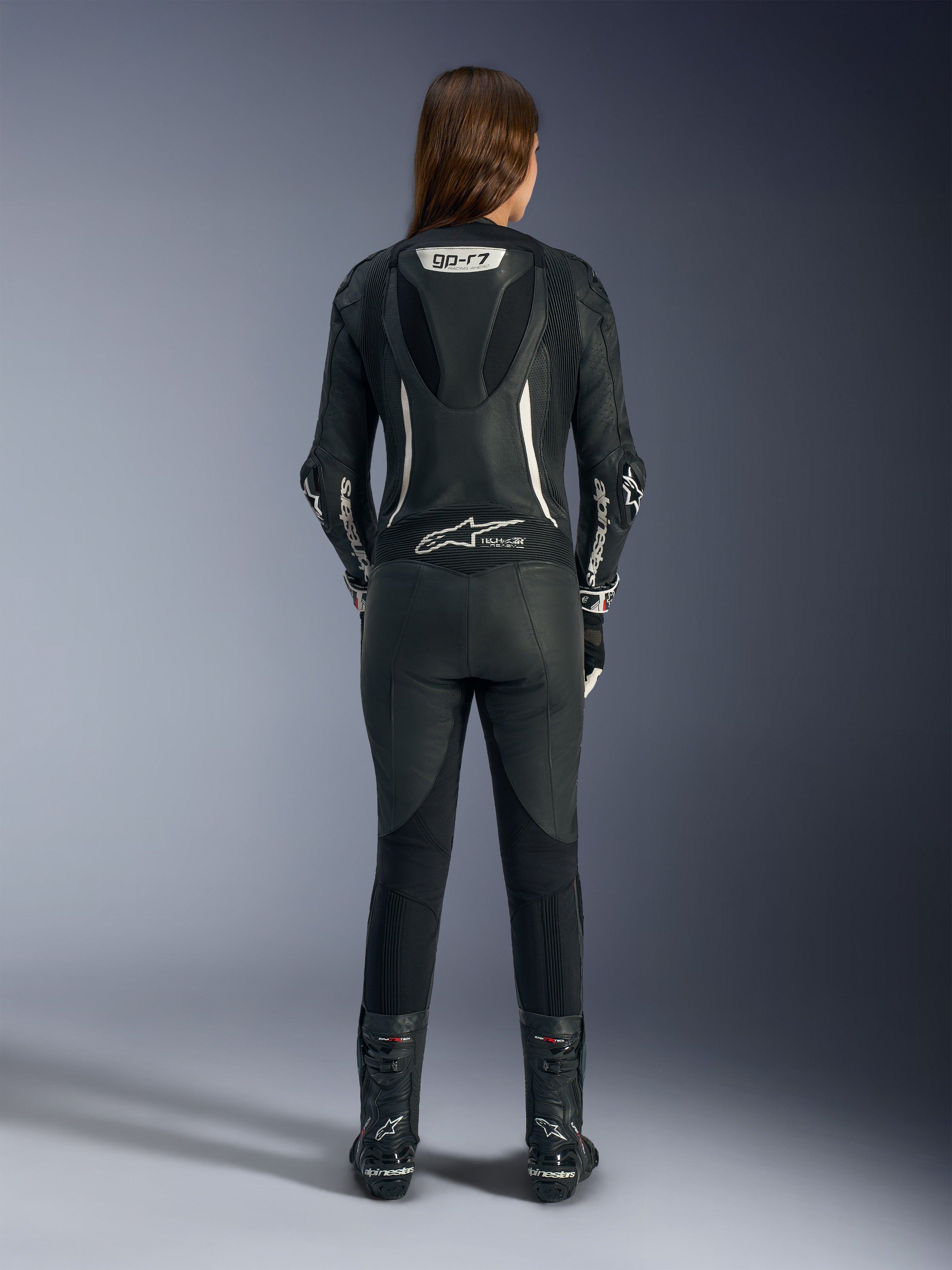 Stella GP-R7 1PC - Black Motorcycle Suit | Alpinestars®