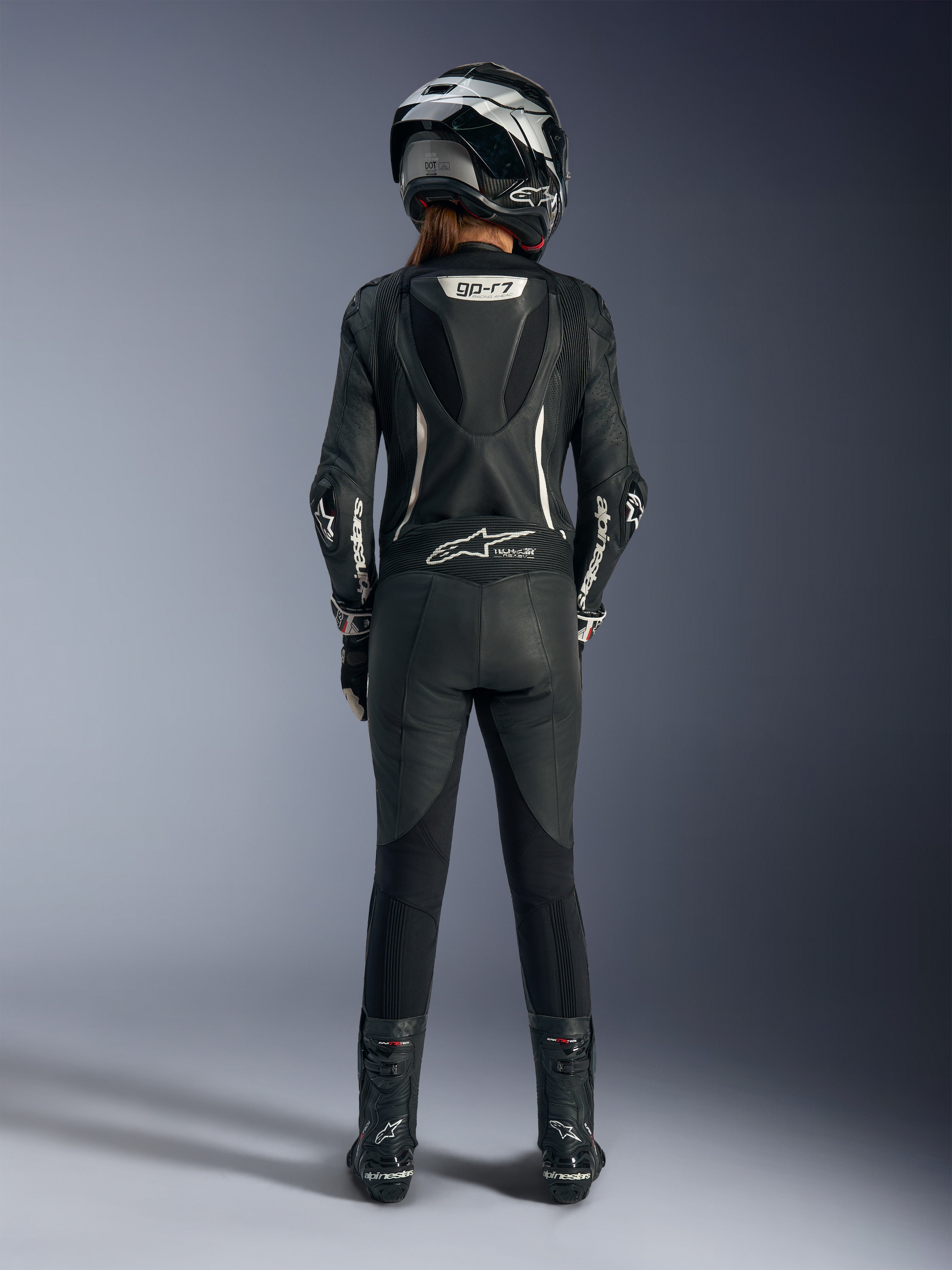 Stella GP-R7 1PC - Black Motorcycle Suit | Alpinestars®