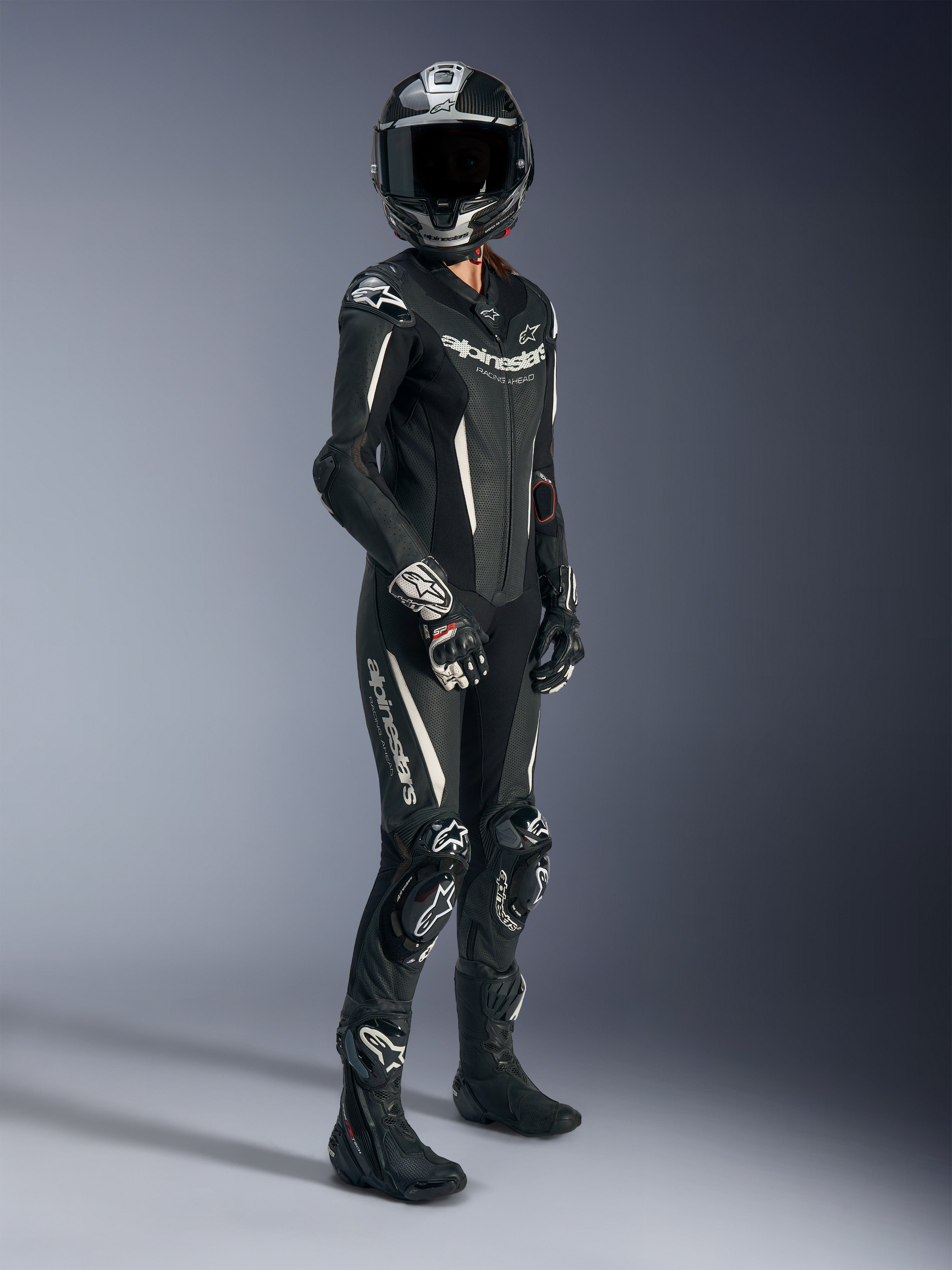 Stella GP-R7 1PC - Black Motorcycle Suit
