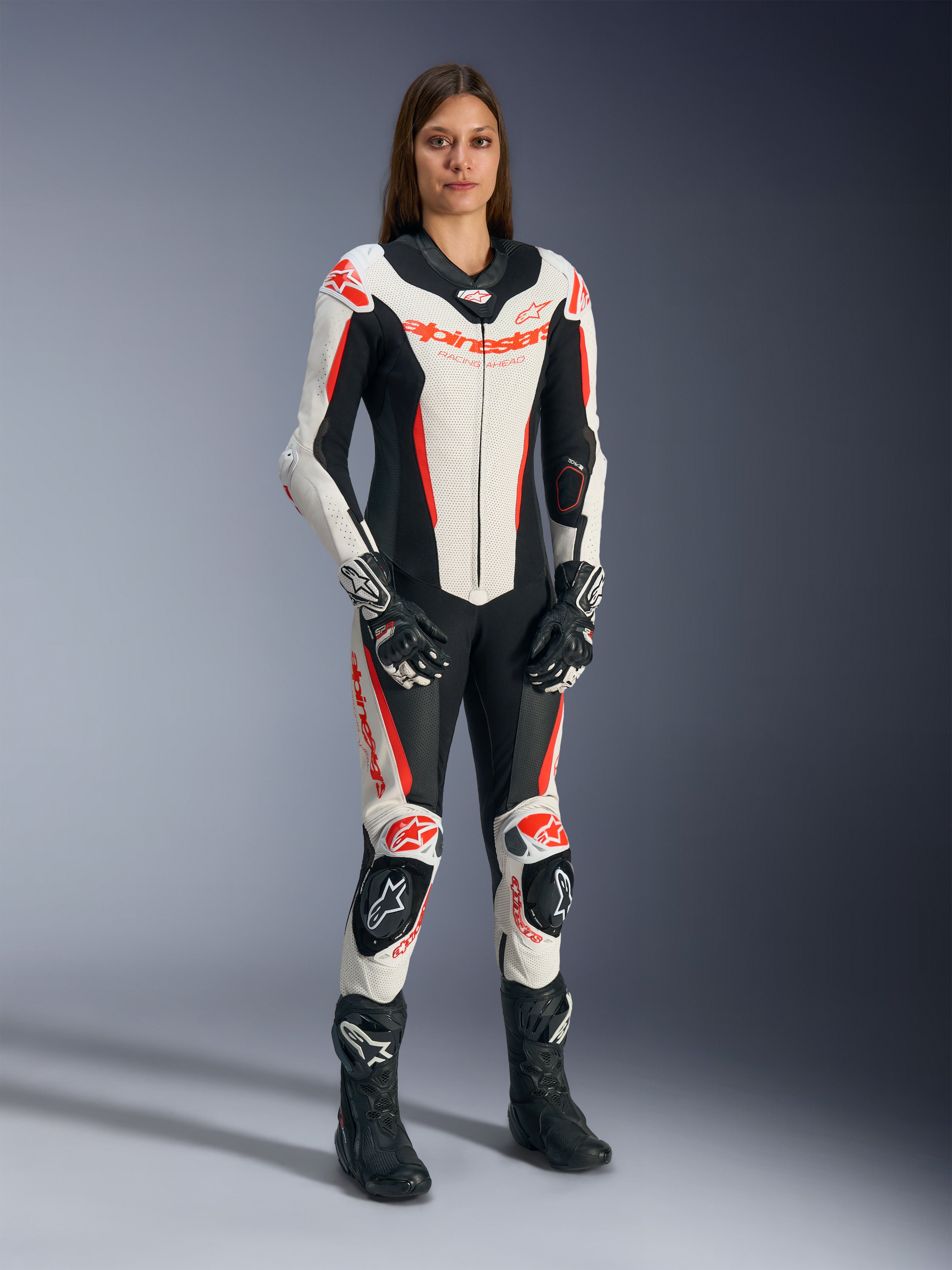 Schiatti スキャッティ バルスター ヴァルスター型 リバーシブルレザー Women Stella GP-R7 1PC - Red Motorcycle Suit | Alpinestars®