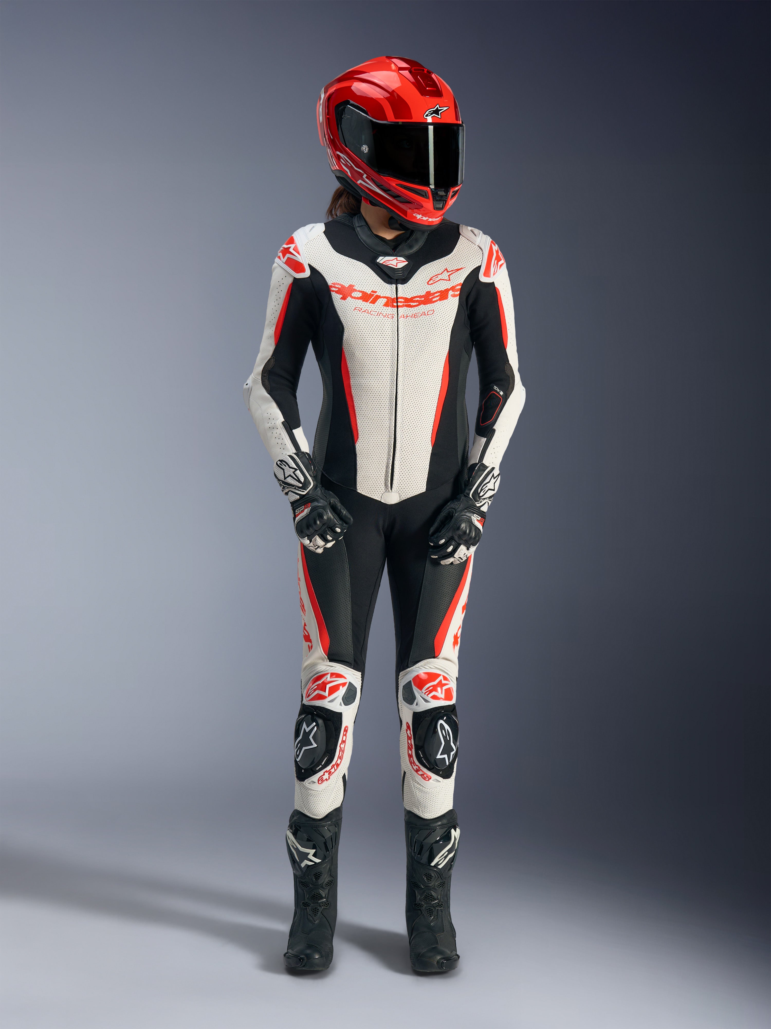 Women Stella GP-R7 1PC - Red Motorcycle Suit | Alpinestars®