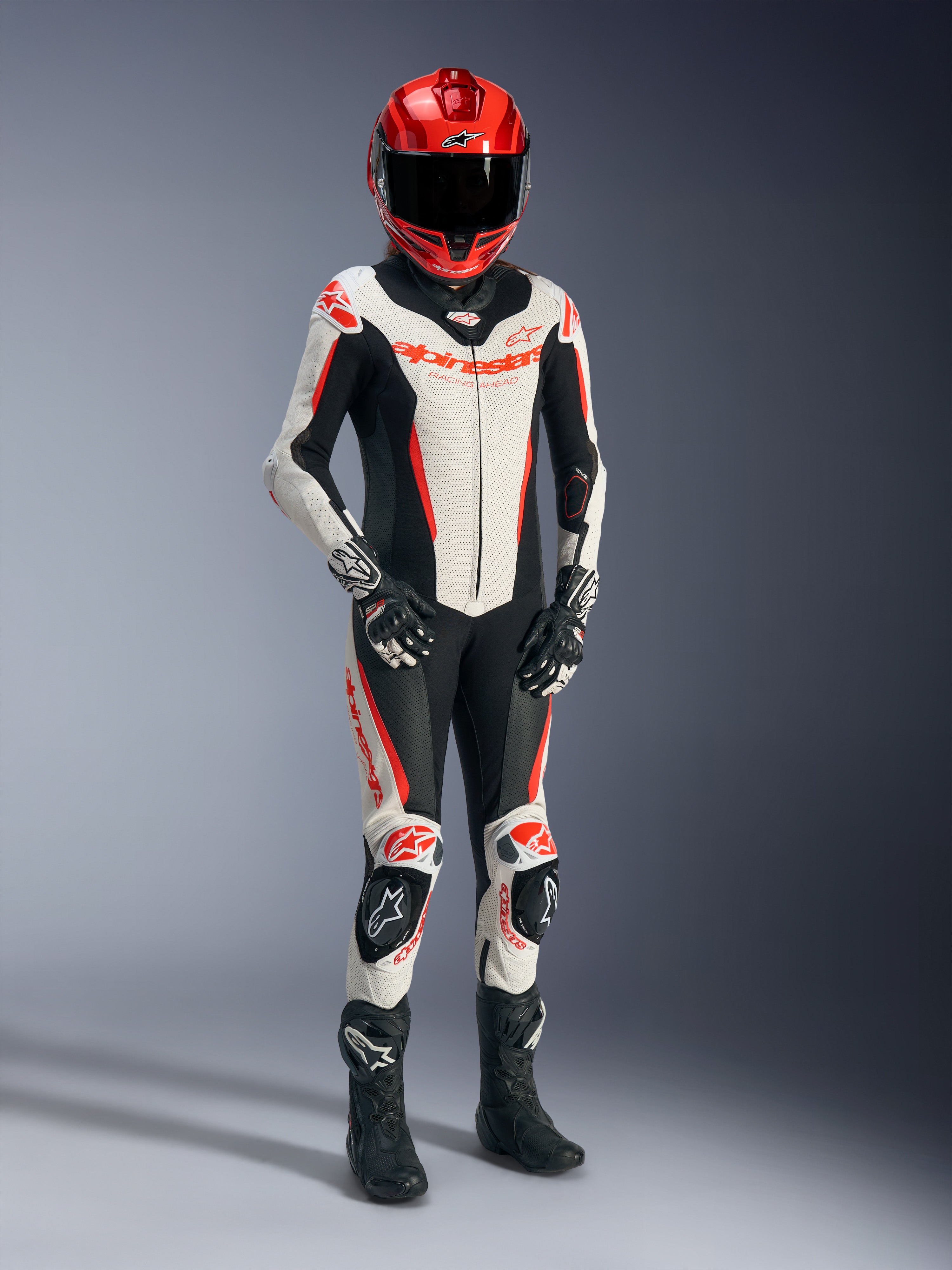 Women Stella GP-R7 1PC - Red Motorcycle Suit | Alpinestars®