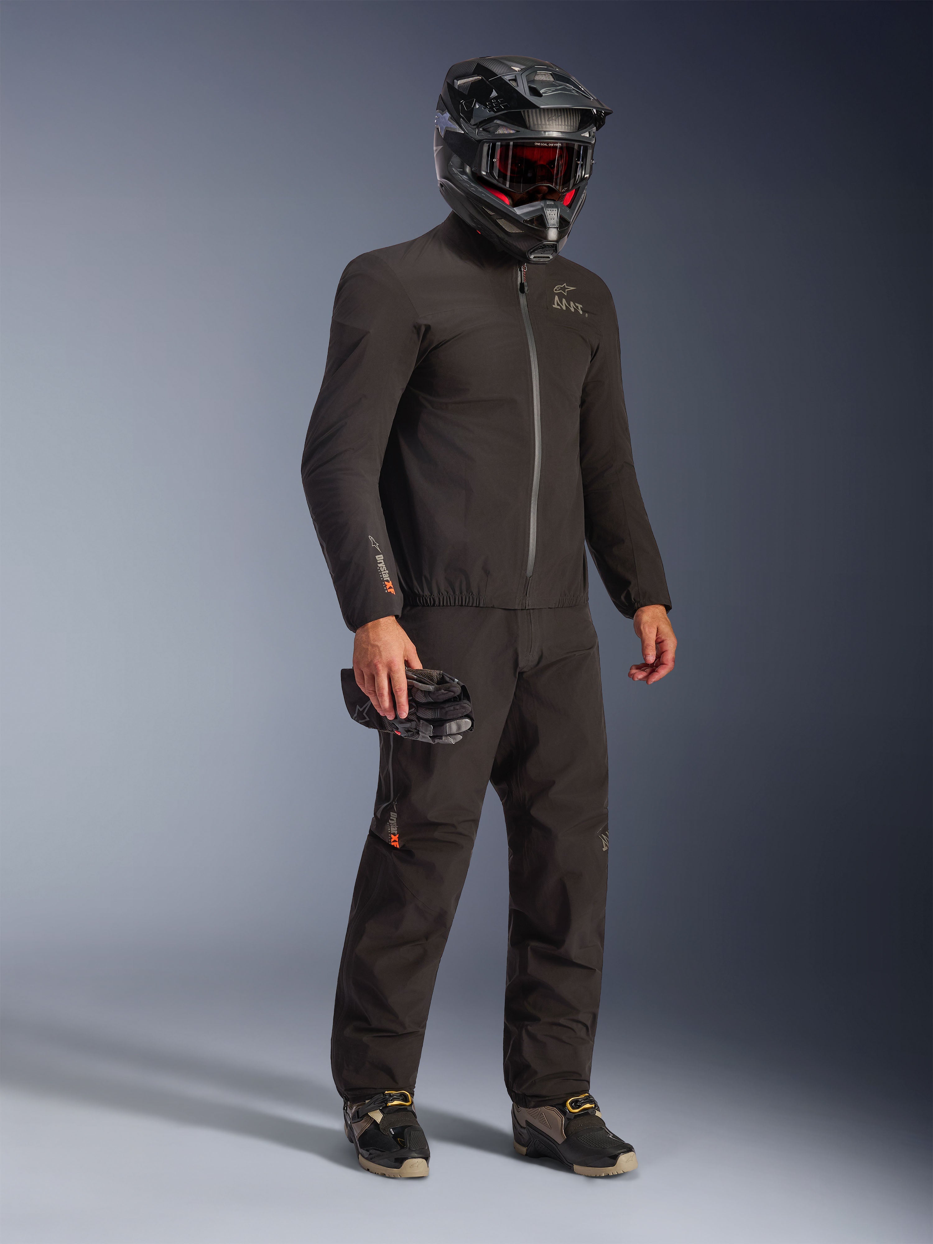 AMT-8 Stretch Drystar® XF - Black Motorcycle Jacket | Alpinestars®
