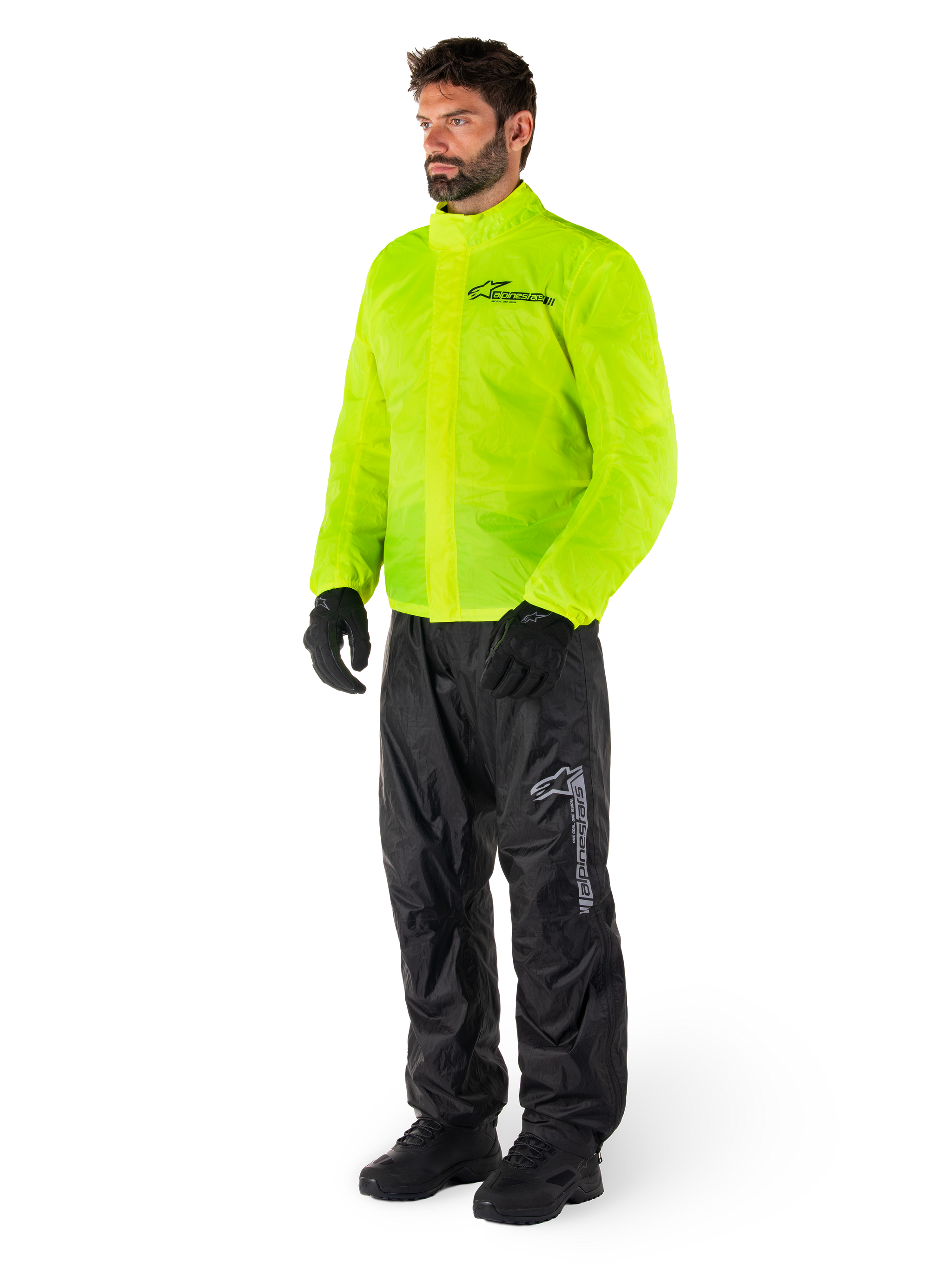 motorcycle wet weather gear Hurricane Rain V2 - Yellow Motorcycle Jacket