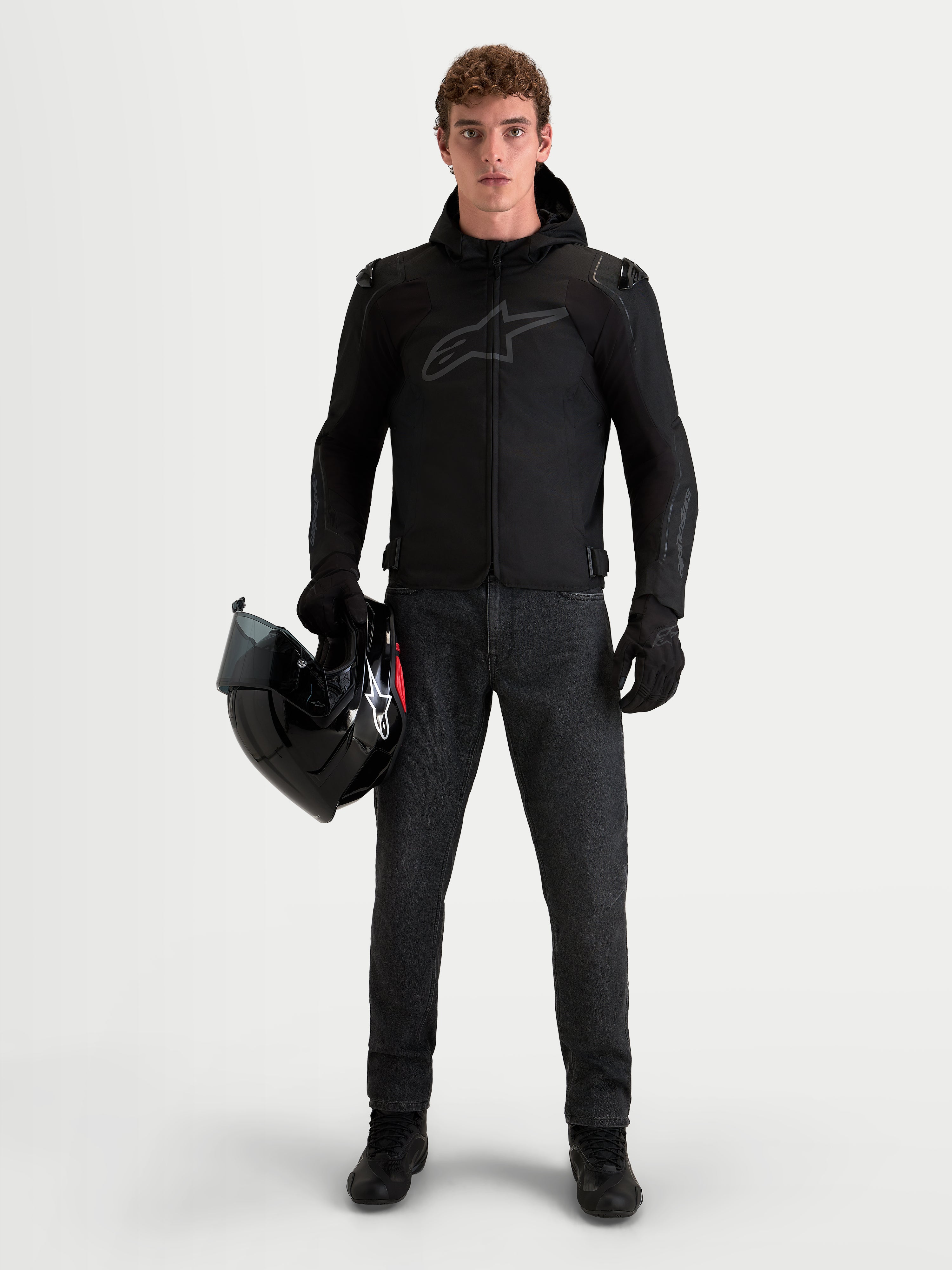 Zaca V2 Waterproof - Black Motorcycle Jacket | Alpinestars®