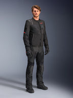 Alpinestars ST-2 Air Jacket in Black, a men's adventure touring motorcycle jacket with ventilated mesh and textile panels.