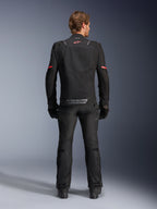 Alpinestars ST-2 Air Jacket, black motorcycle touring jacket for men, featuring back mesh ventilation panels.