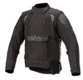 Alpinestars Halo Drystar® Jacket, Black Adventure Motorcycle Jacket, High Tech Collar, Dual Chest Zippers, Large Front Flap with Subtle Astars Branding, Reinforced Shoulders and Elbows, Waterproof Multi-Season Touring Gear