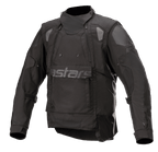 Alpinestars Halo Drystar® Jacket, Black Adventure Motorcycle Jacket, High Tech Collar, Dual Chest Zippers, Large Front Flap with Subtle Astars Branding, Reinforced Shoulders and Elbows, Waterproof Multi-Season Touring Gear