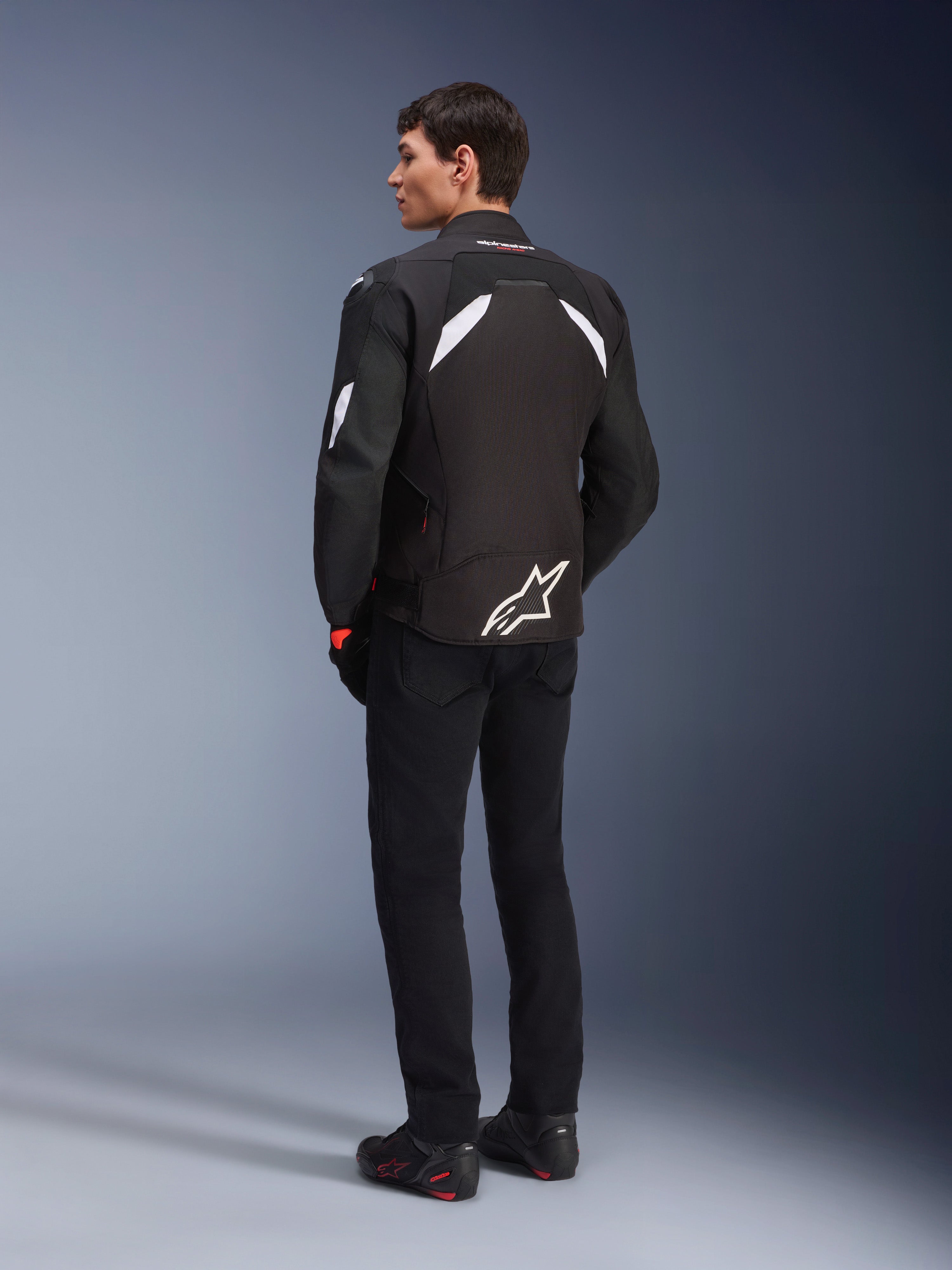 T-GP R V3 Drystar® - Black Motorcycle Jacket | Alpinestars®