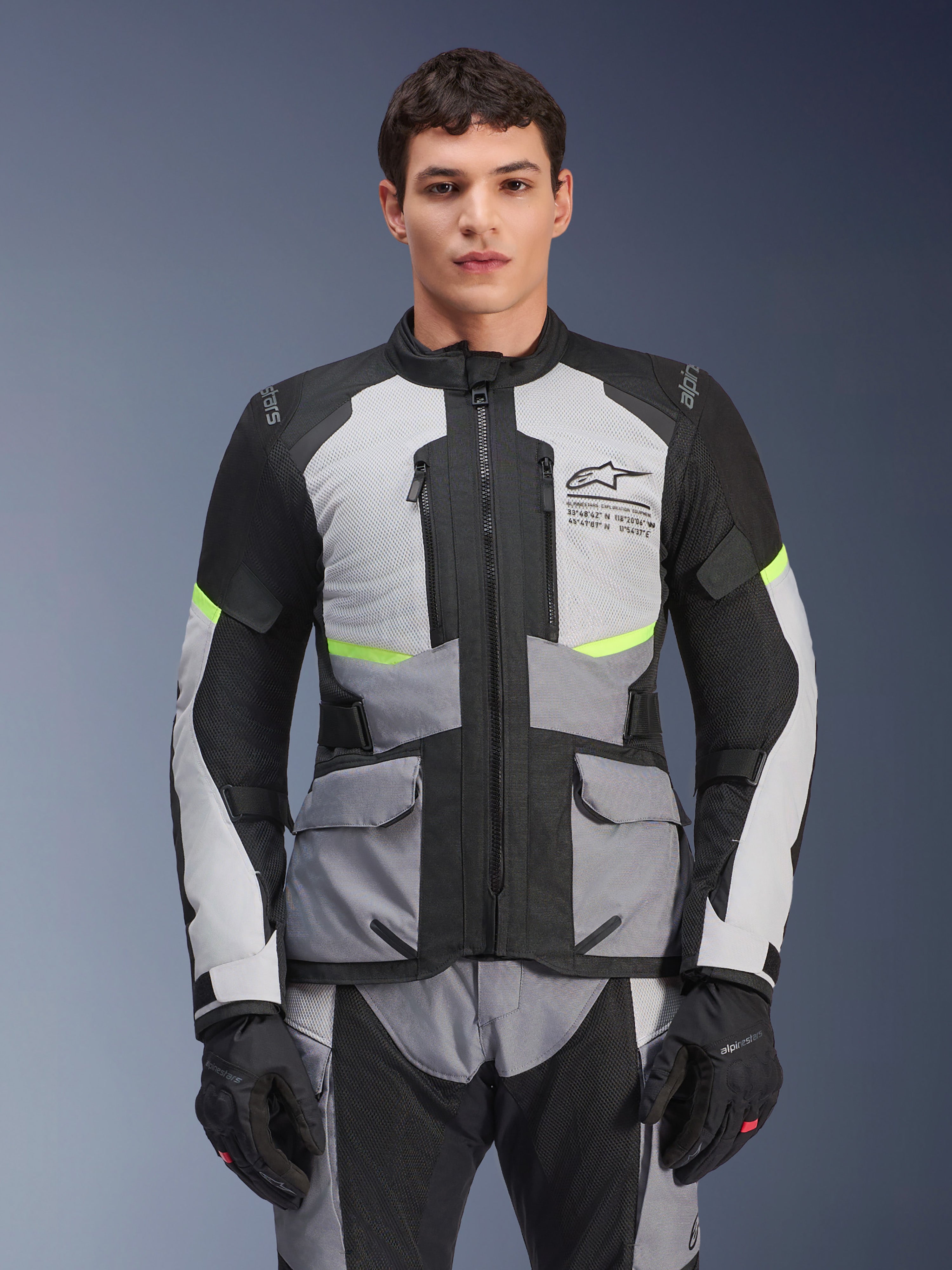 川*久様 アルパインスターズ ANDES V2 モーターサイクルジャケット 2X Andes Air Drystar® - Gray Motorcycle Jacket | Alpinestars®