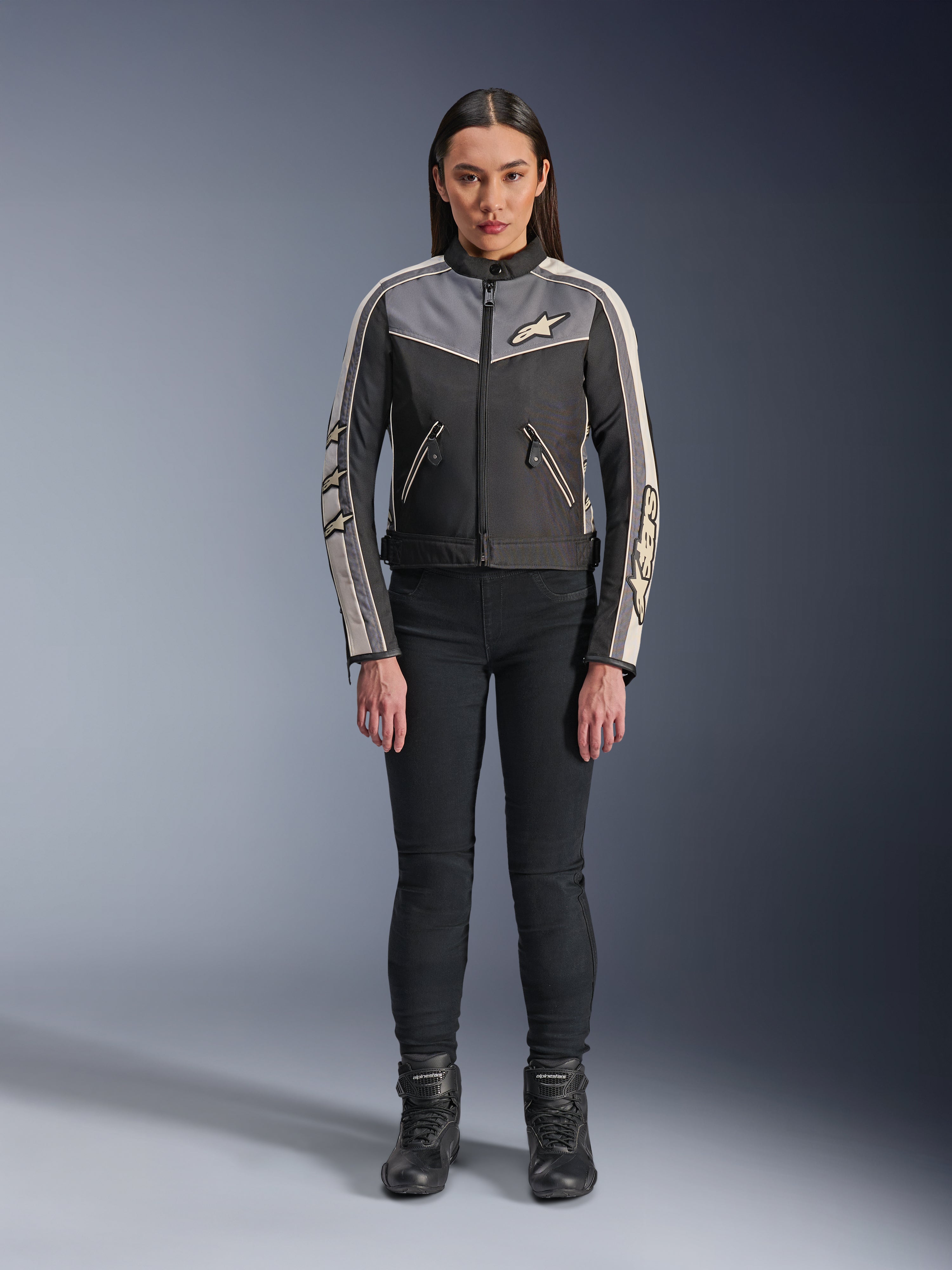 Stella T-Dyno Water Resistant - Black Motorcycle Jacket | Alpinestars®