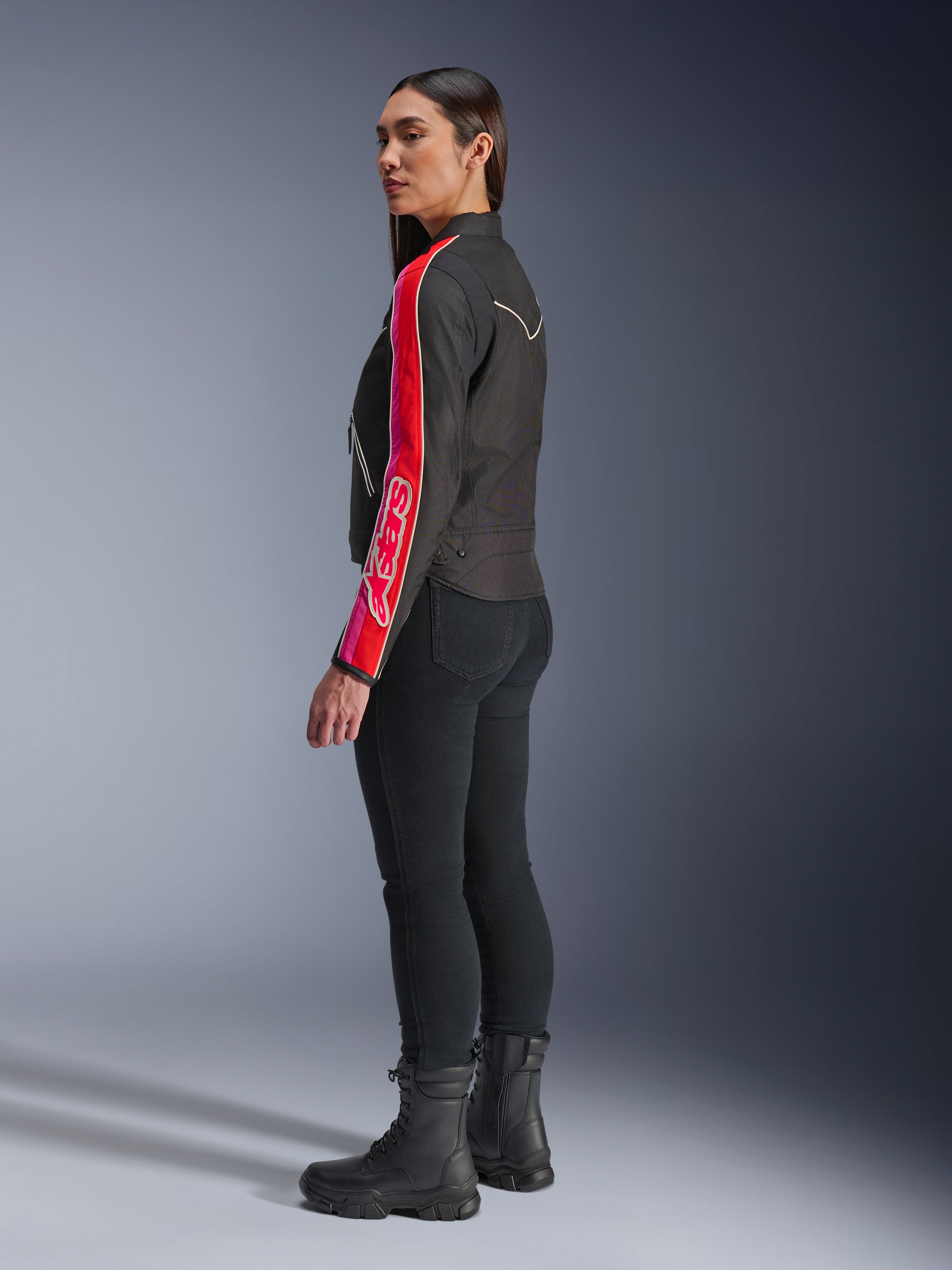 Stella T-Dyno Water Resistant - Black Motorcycle Jacket | Alpinestars®