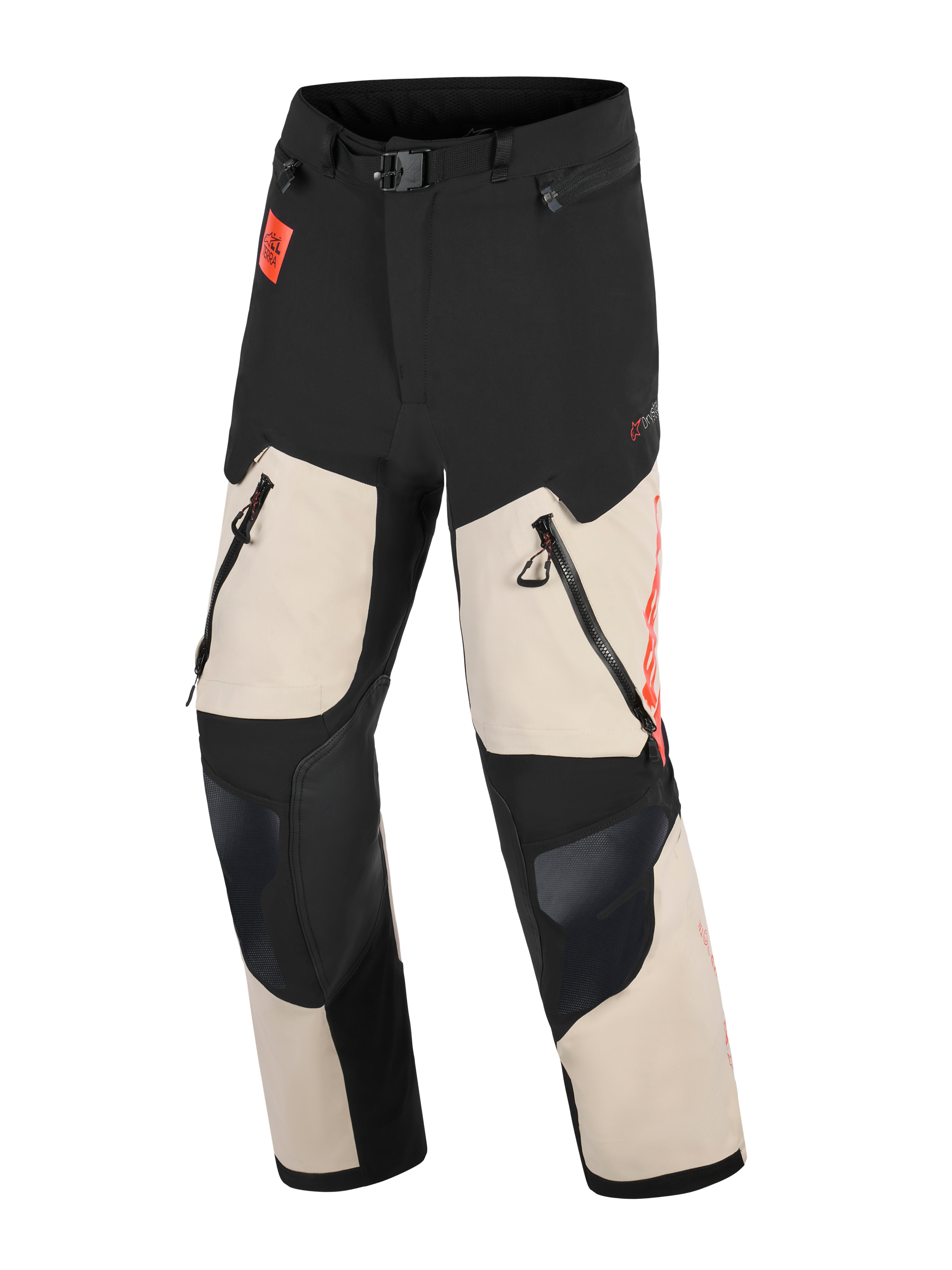 Alpinestars Harok Pro Drystar® XF Laminated Pants, Men's Adventure Motorcycle Pants, Mastic Black and Black, CE Certified AA, waterproof textile riding trousers with direct ventilation and CE Level 2 armor