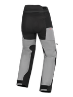 Alpinestars Andes V4 Drystar® Pants, Adventure Motorcycle Pants, Black and Dark Gray, rear view featuring reinforced seat panels, red Drystar branding on the hip, and adjustable hook-and-loop ankle closures.