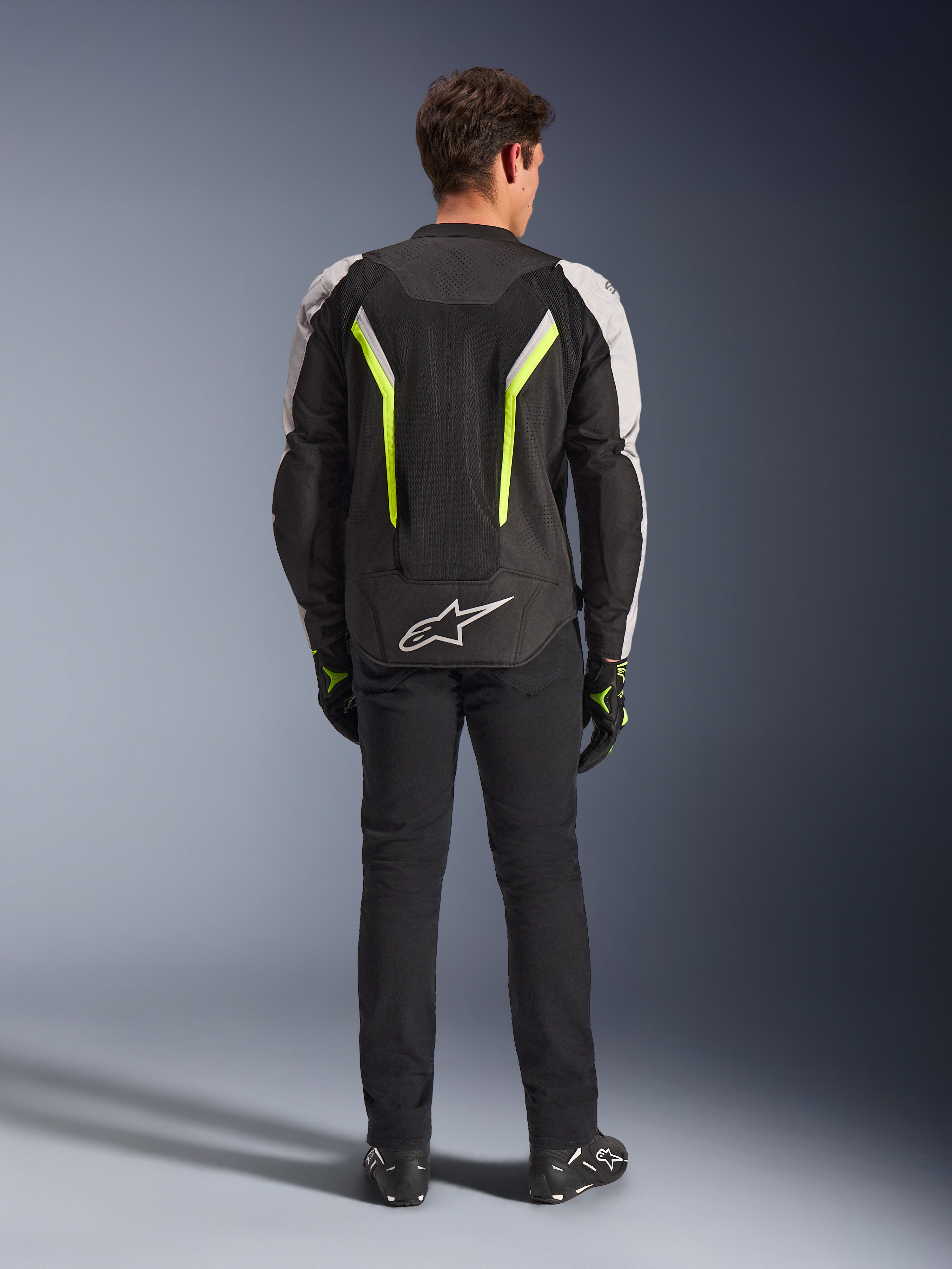 【再設定】alpinestars バイクジャケット 黒/蛍光イエロー AST V3 Air - Yellow Motorcycle Jacket | Alpinestars®