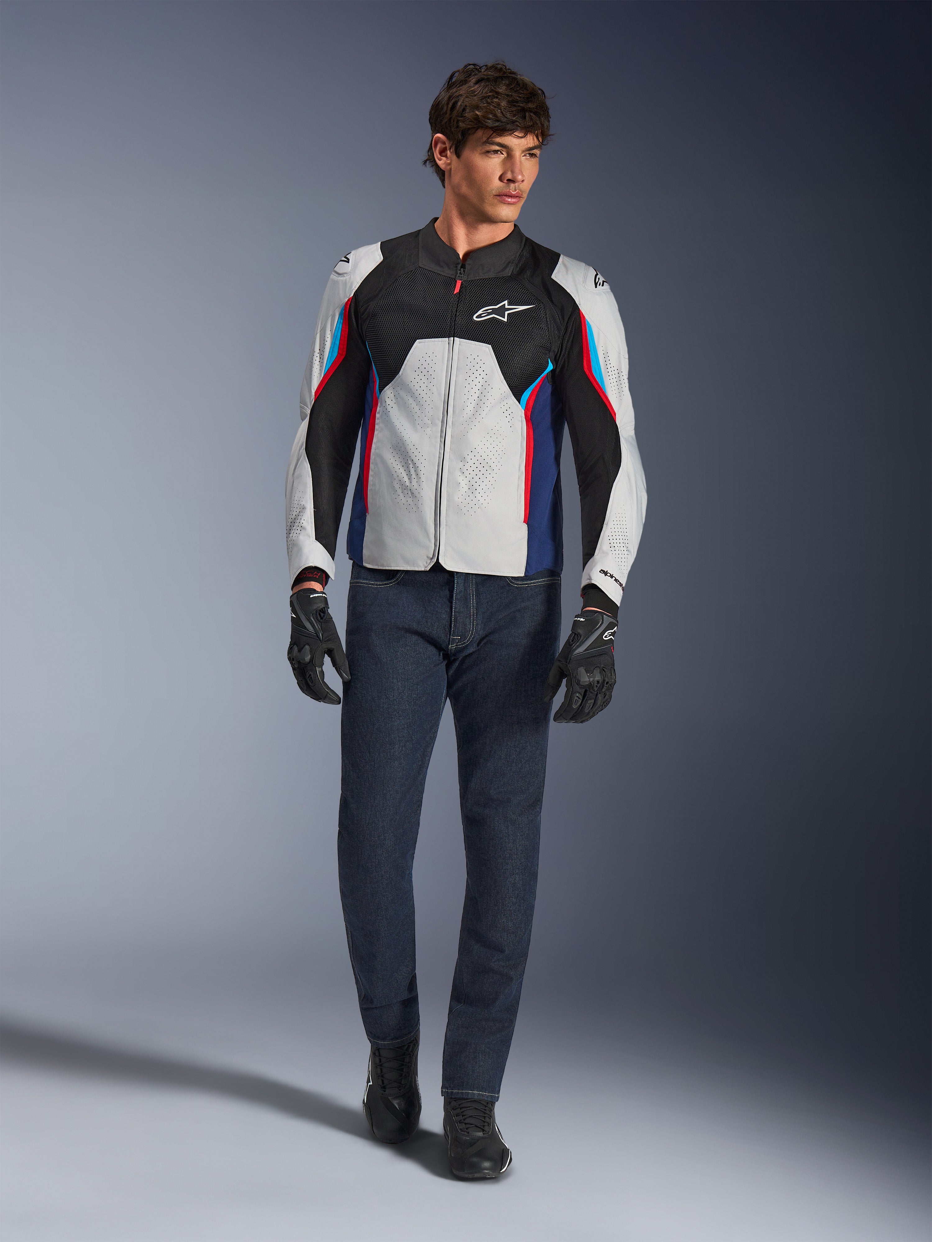 AST V3 Air - Gray Motorcycle Jacket | Alpinestars®