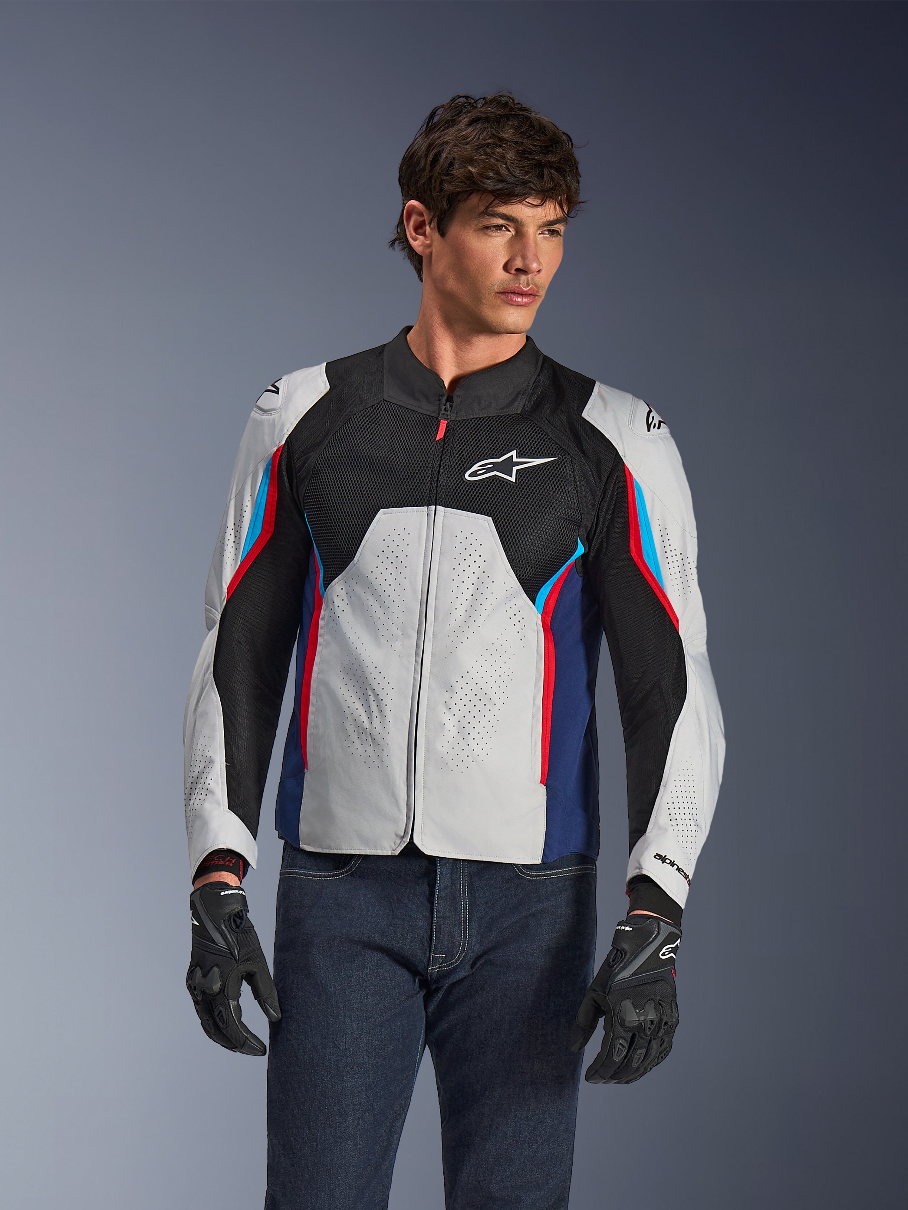 AST V3 Air - Gray Motorcycle Jacket | Alpinestars®