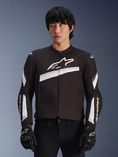 T-GP Plus R V4 - Black Motorcycle Jacket | Alpinestars®
