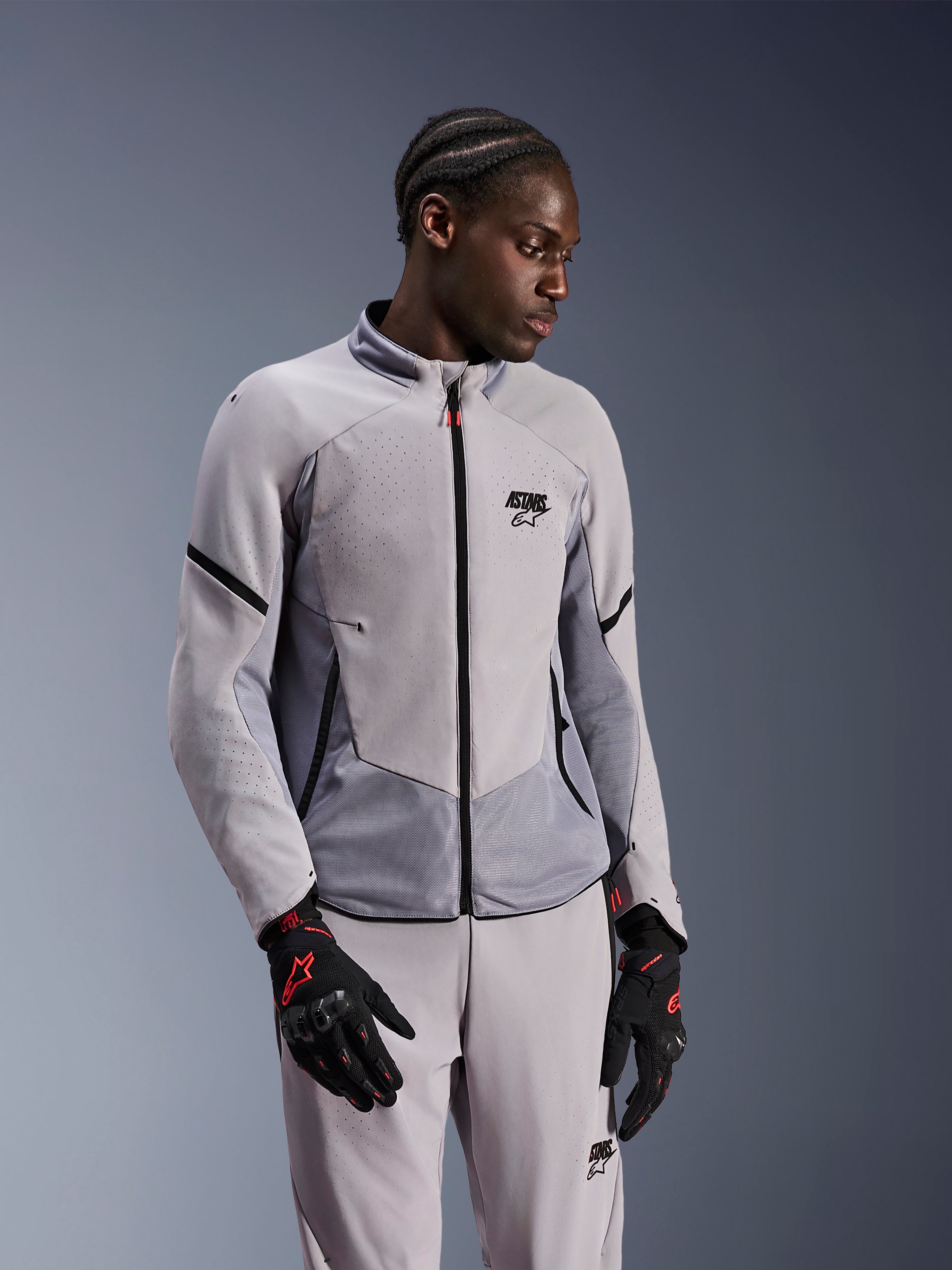 Aeroshell Airflow - Gray Motorcycle Jacket | Alpinestars®