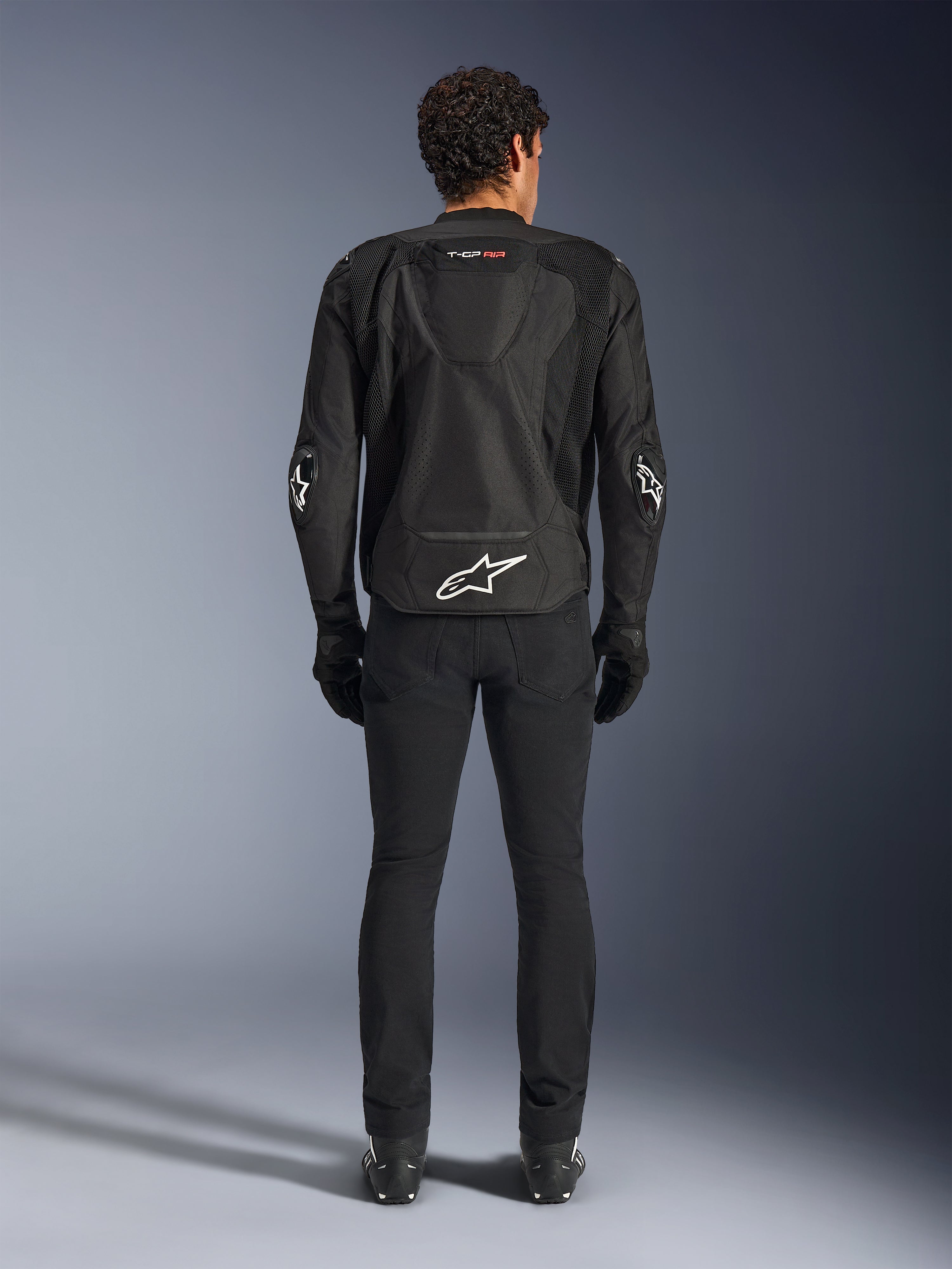 T-GP Air - Black Motorcycle Jacket | Alpinestars®
